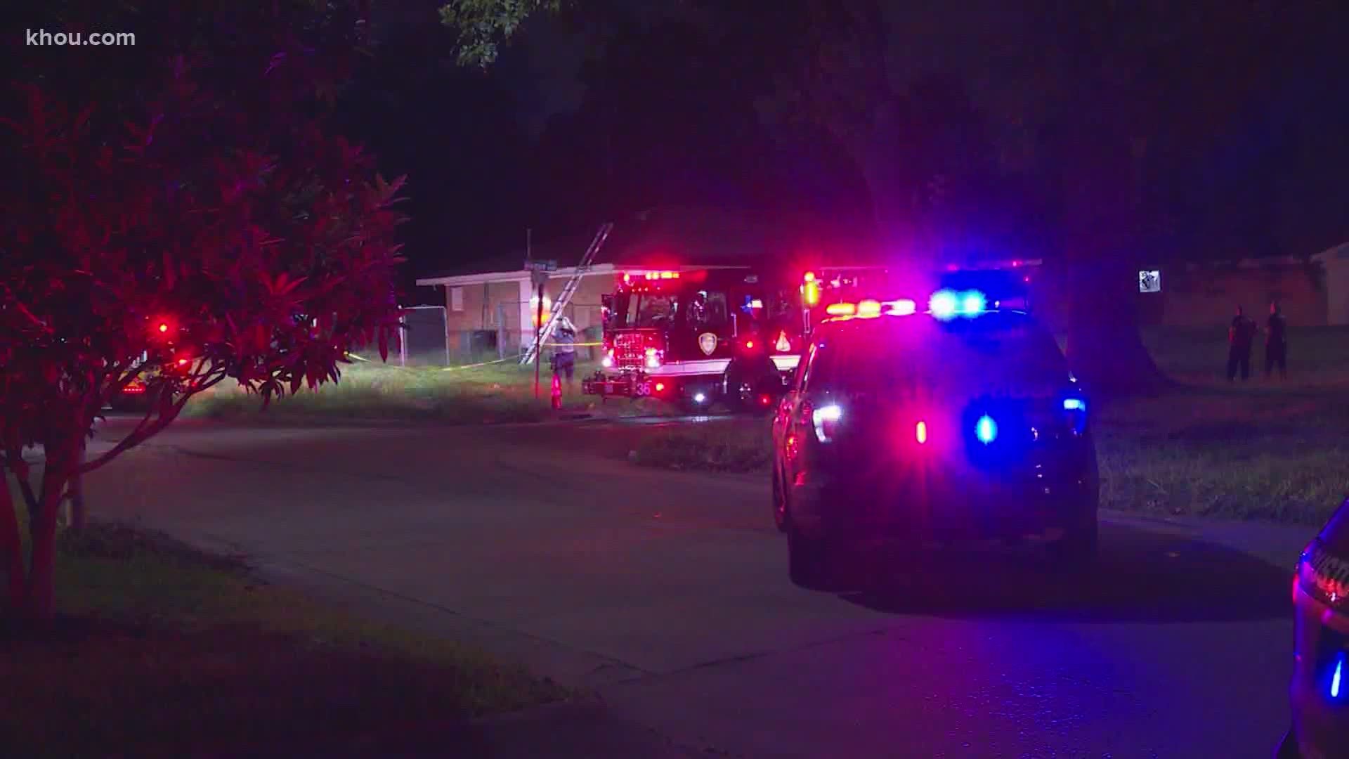 Houston police are investigating a homicide where a man was found shot to death in a burning home in southeast Houston.