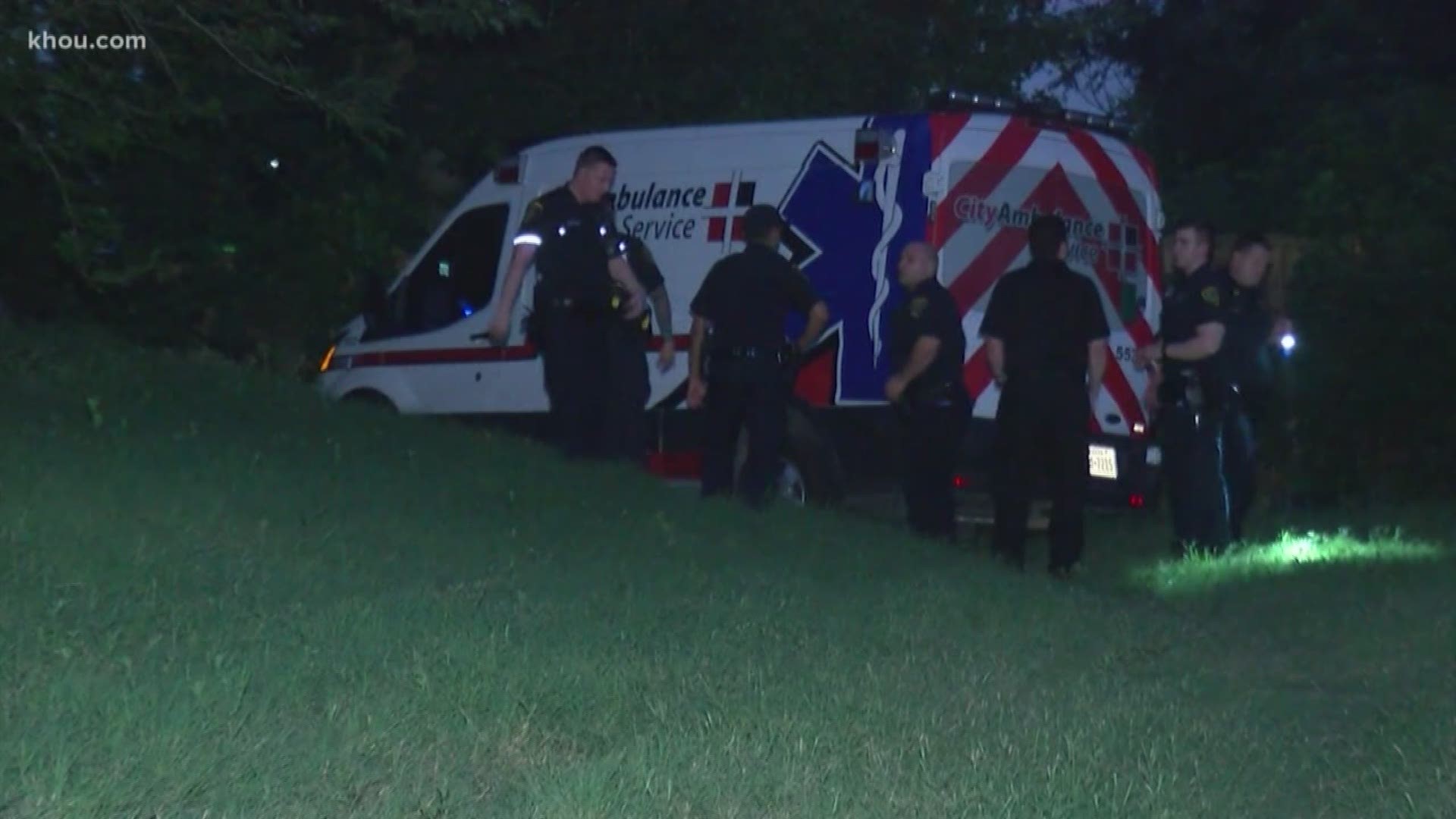 Houston police believe a patient took an ambulance from Methodist Willowbrook Hospital, then ditched it close to a homeless encampment in northwest Houston.