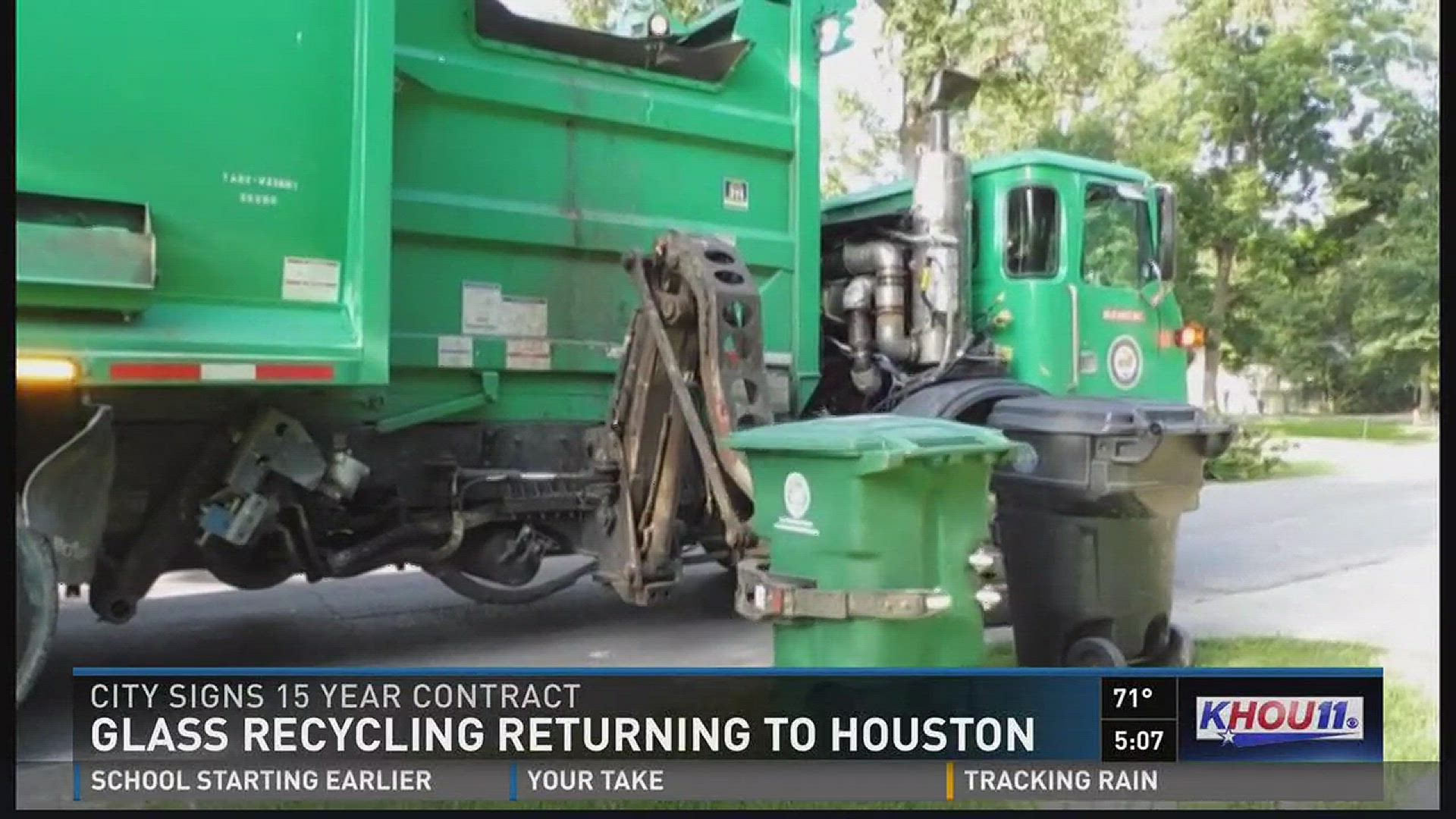 Houston residents can finally recycle glass again in their green bins