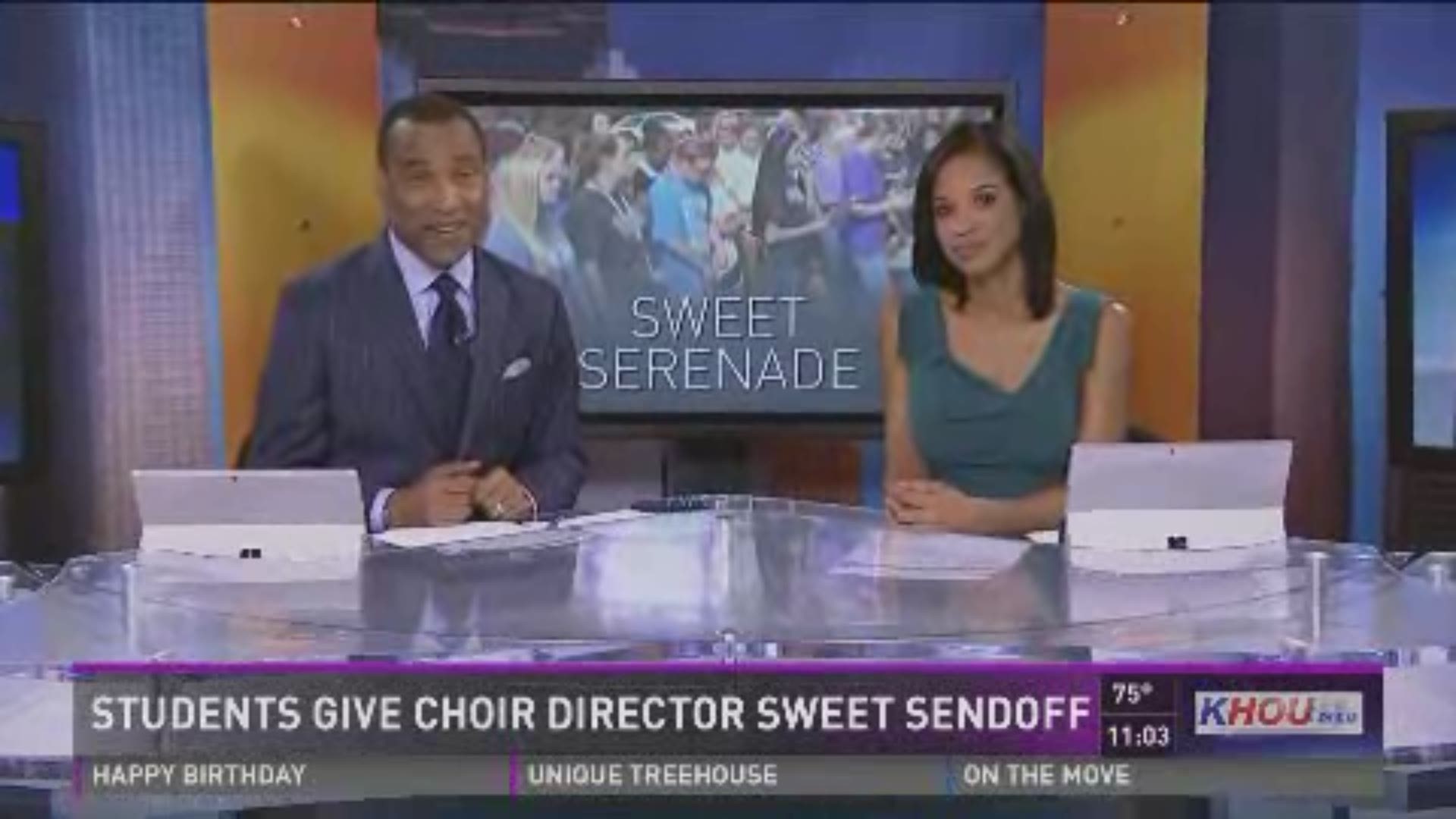 A beloved choir director couldn't have asked for a sweeter sendoff as her battle with cancer came to an end.