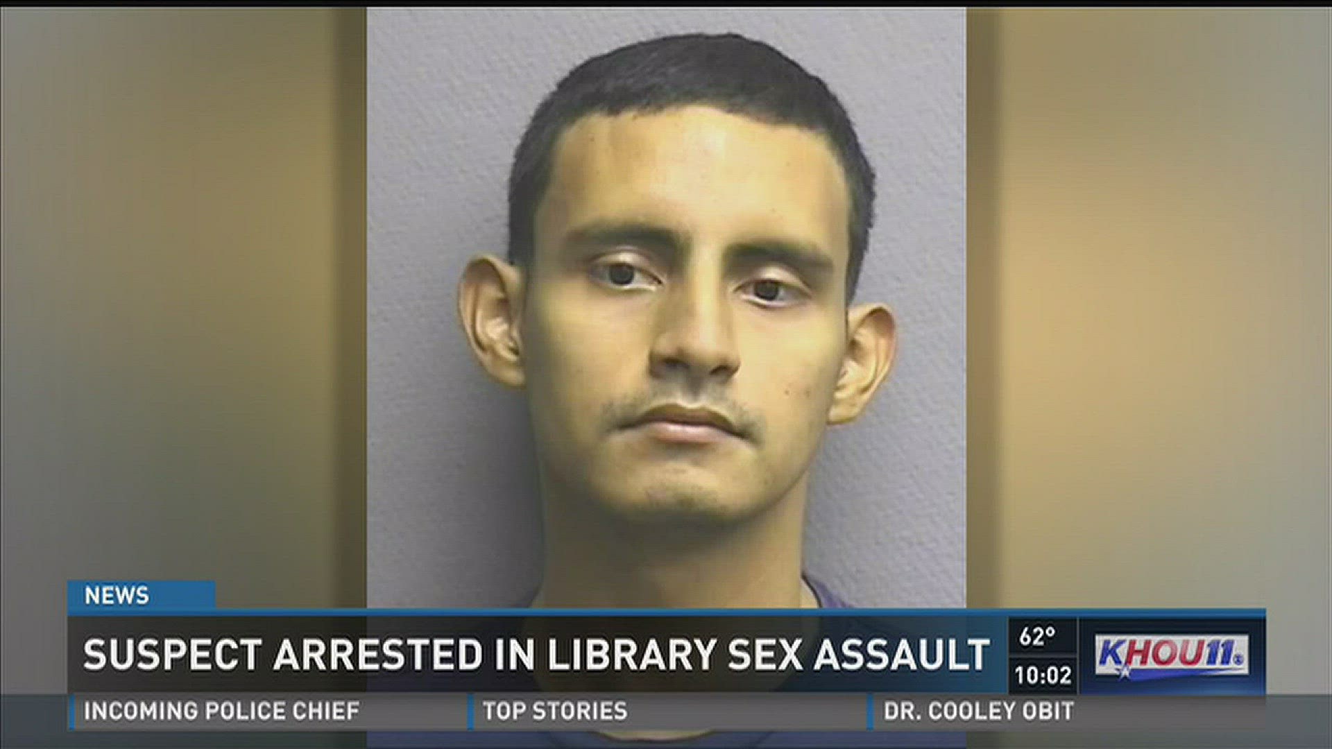 Suspect arrested in library sex assault