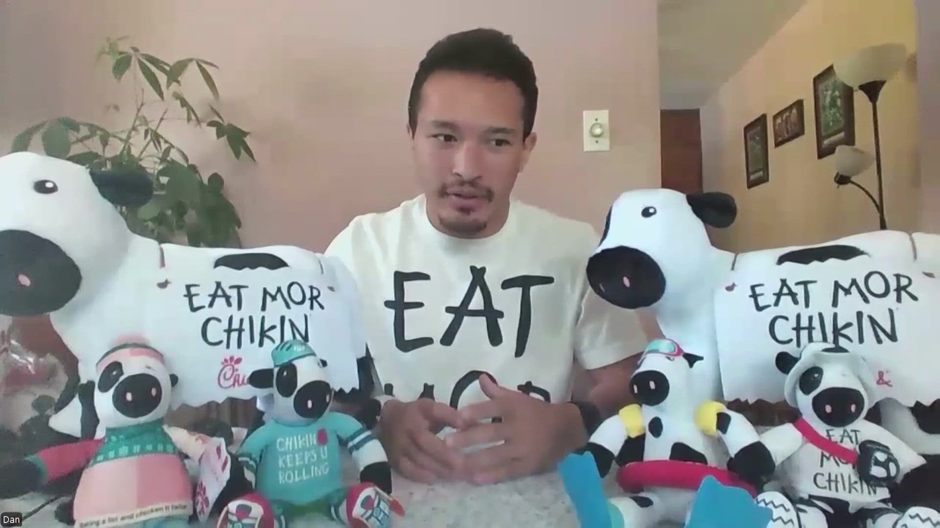 He's such a big fan that he's even got a Chick-Fil-A tattoo!