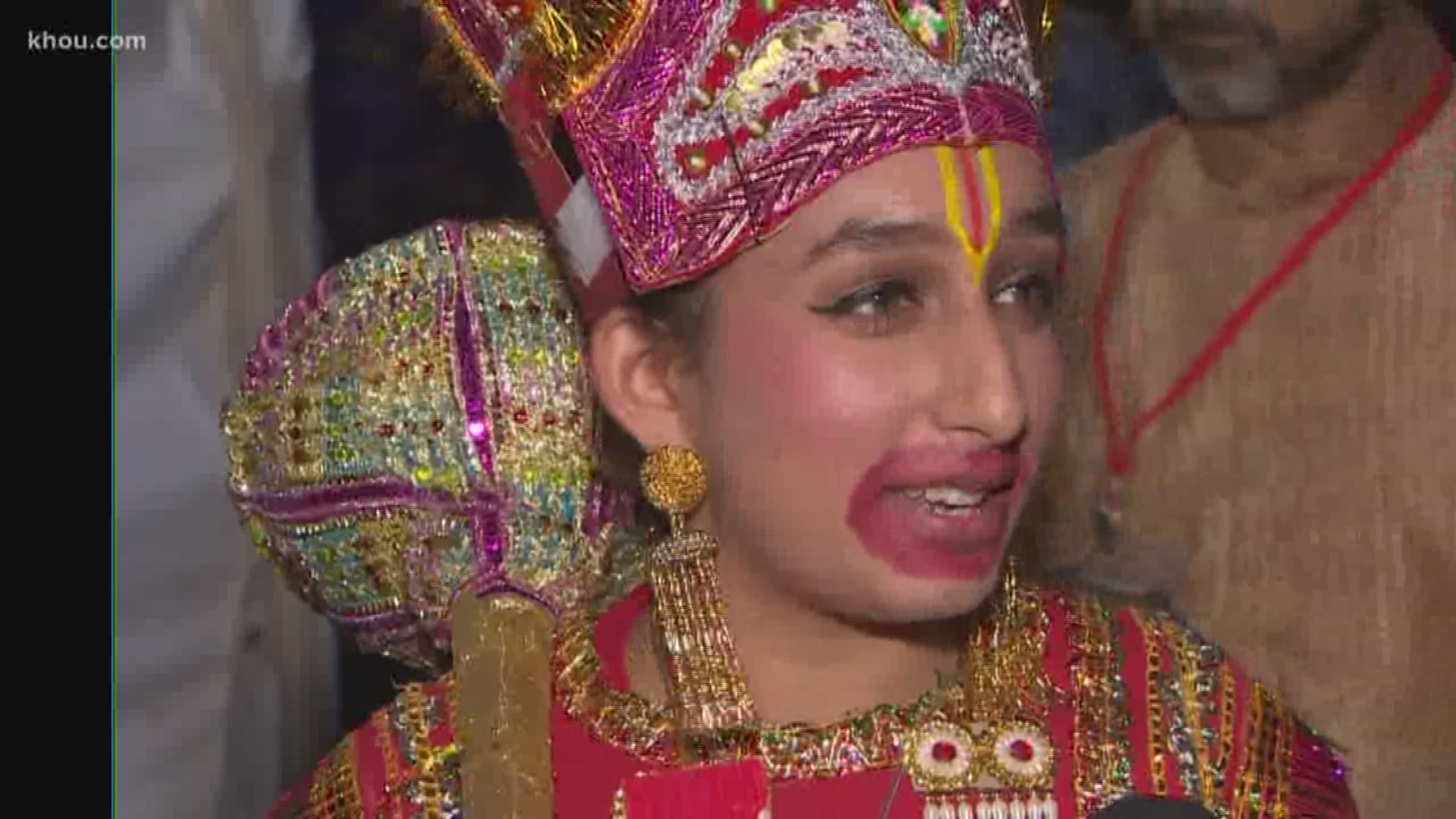In India, the celebration goes on for 30 days. But in Sugar Land, it's for one night only.