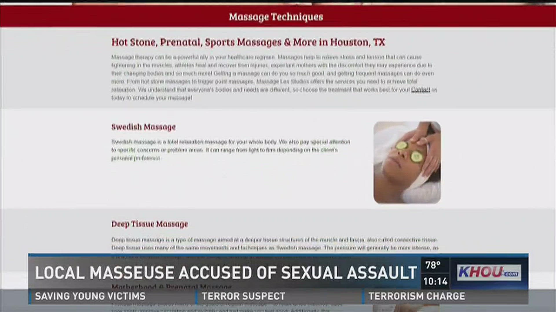 Two woman claim their massage therapist inappropriately touched them.