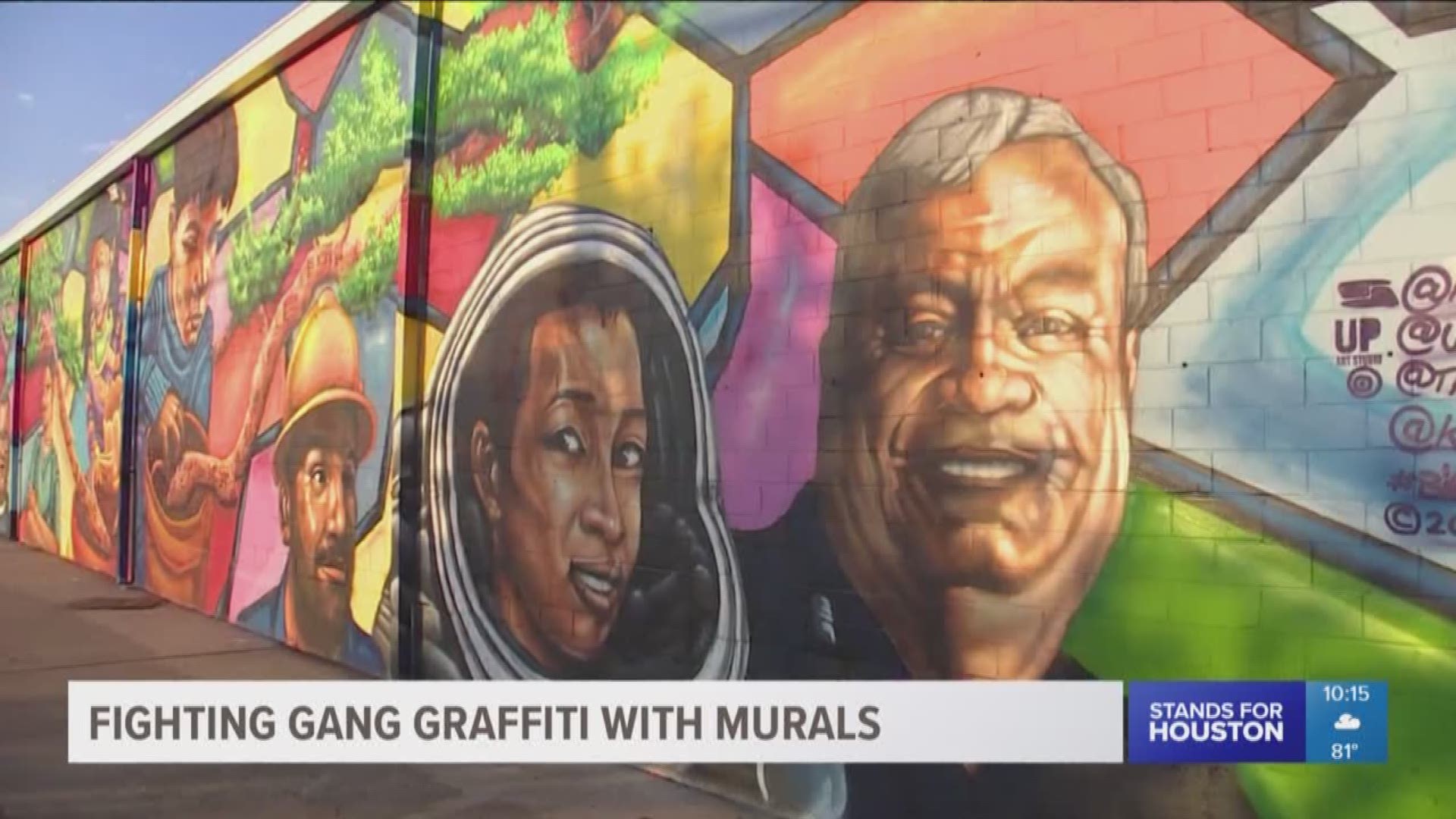 Business owners hope murals stop gang members from tagging their buildings. 