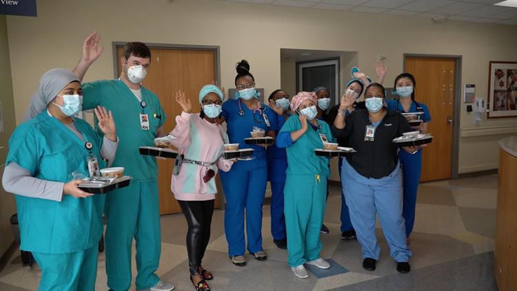 Houston Rockets deliver Easter meals to hospitals