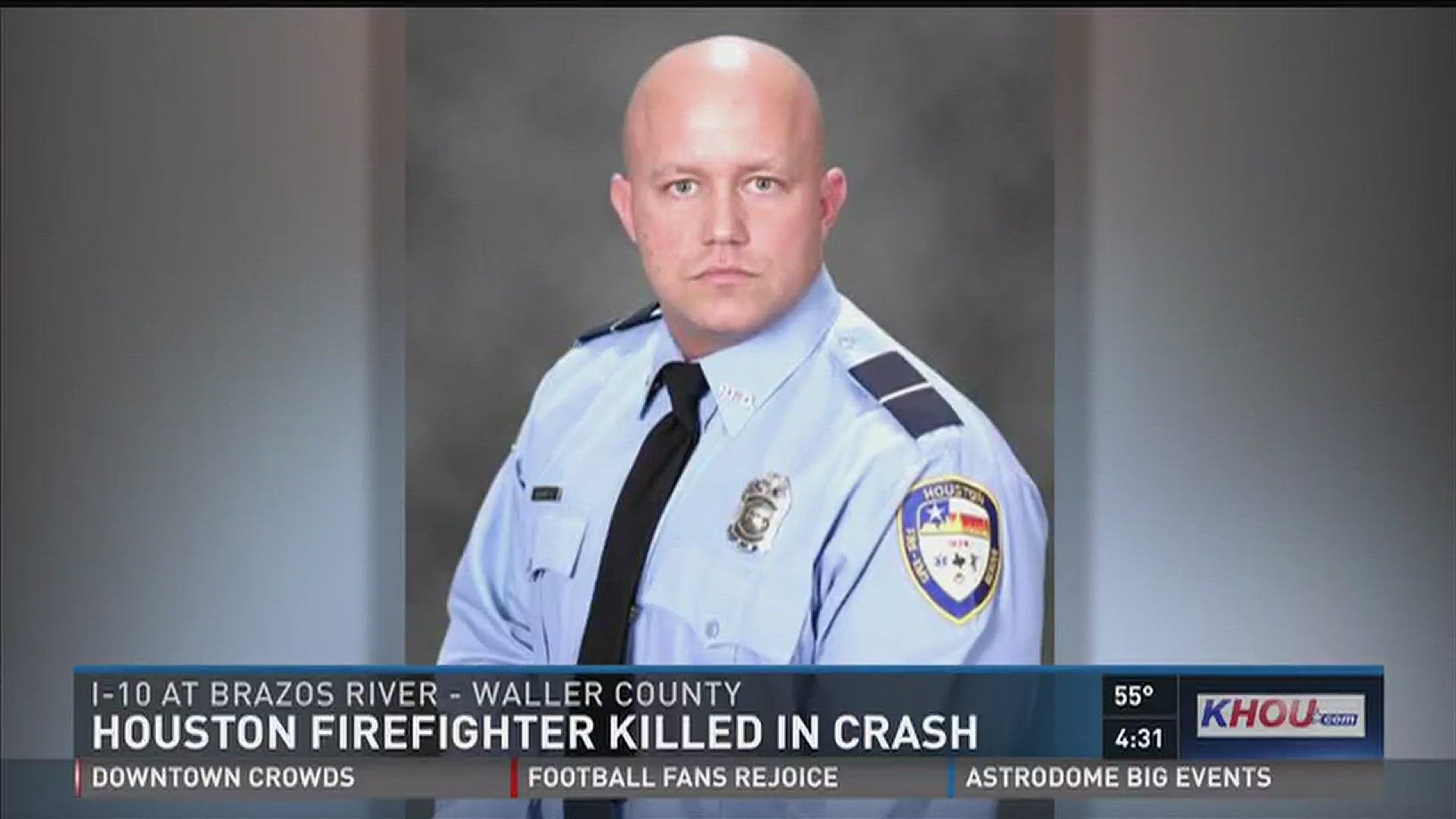 Authorities say Jason Hamilton, a 12-year veteran with the Houston Fire Department, died in the Friday morning crash.