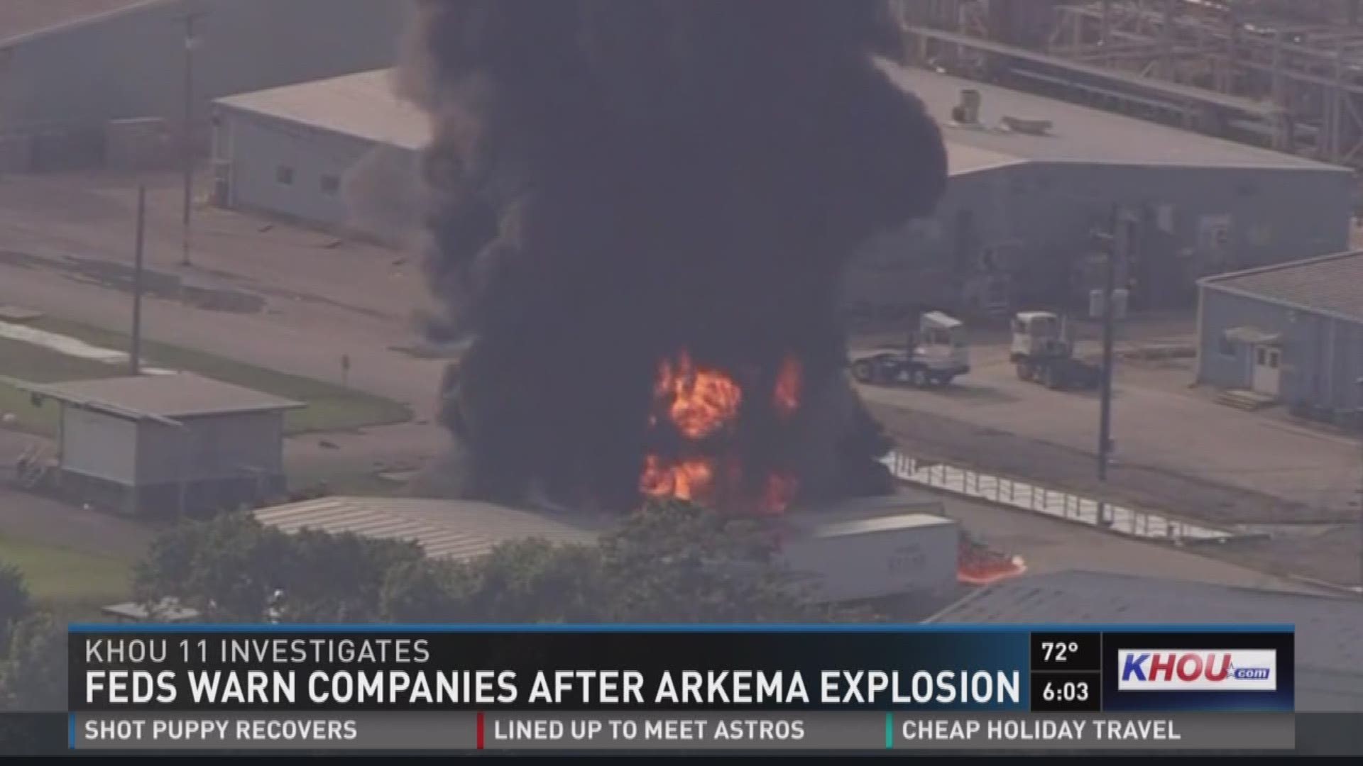 Investigators are trying to get the word out to other companies about taking safety precautions after the Arkema plant explosion in Crosby a few months ago.