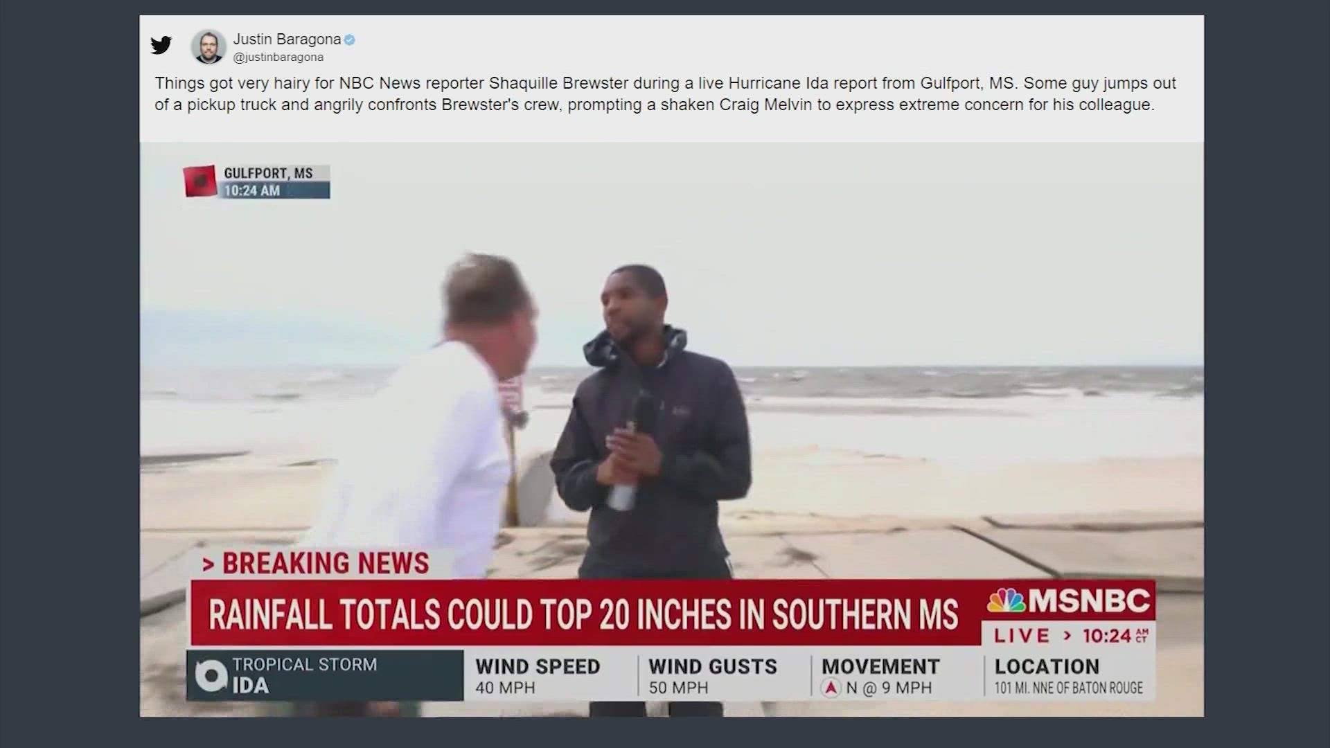 Jeff Cull MSNBC reporter allegedly assaulted during Hurricane Ida coverage | khou.com
