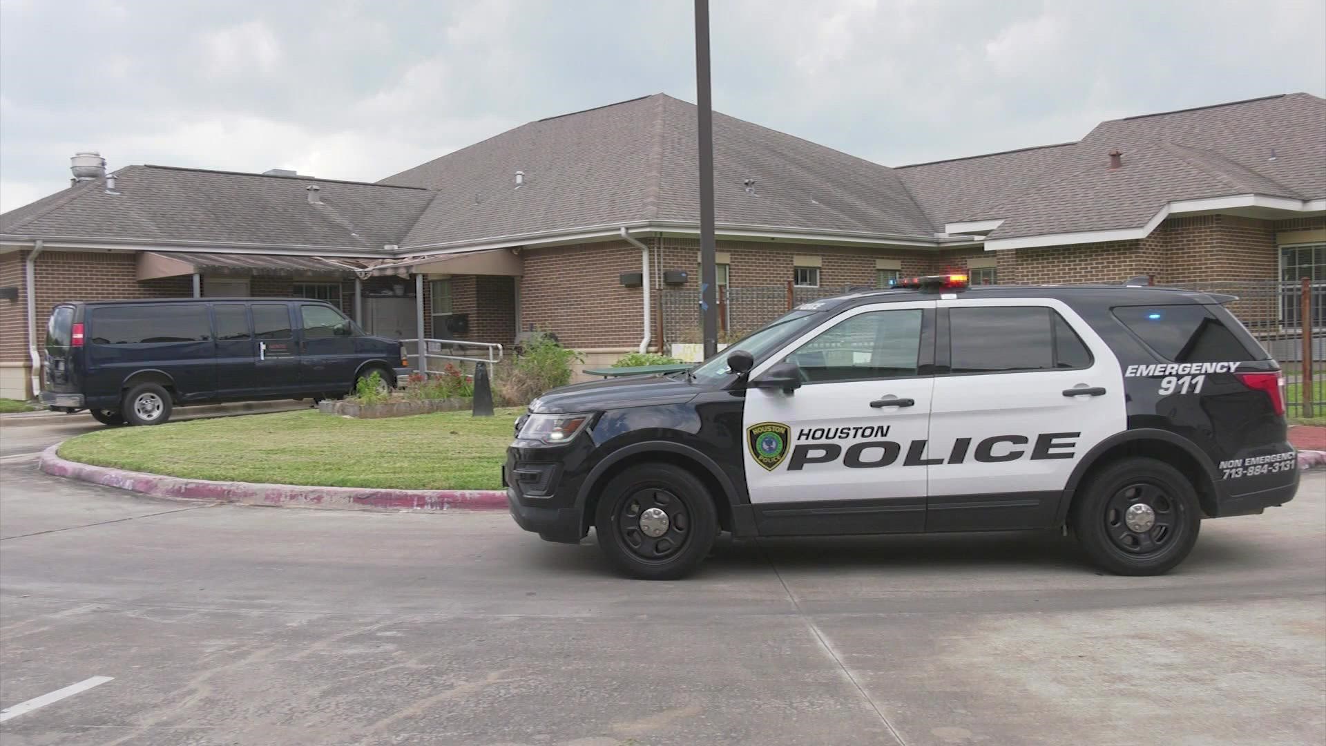 Houston police said they think a man shot his wife to death before shooting himself Sunday while visiting her at a rehabilitation center.