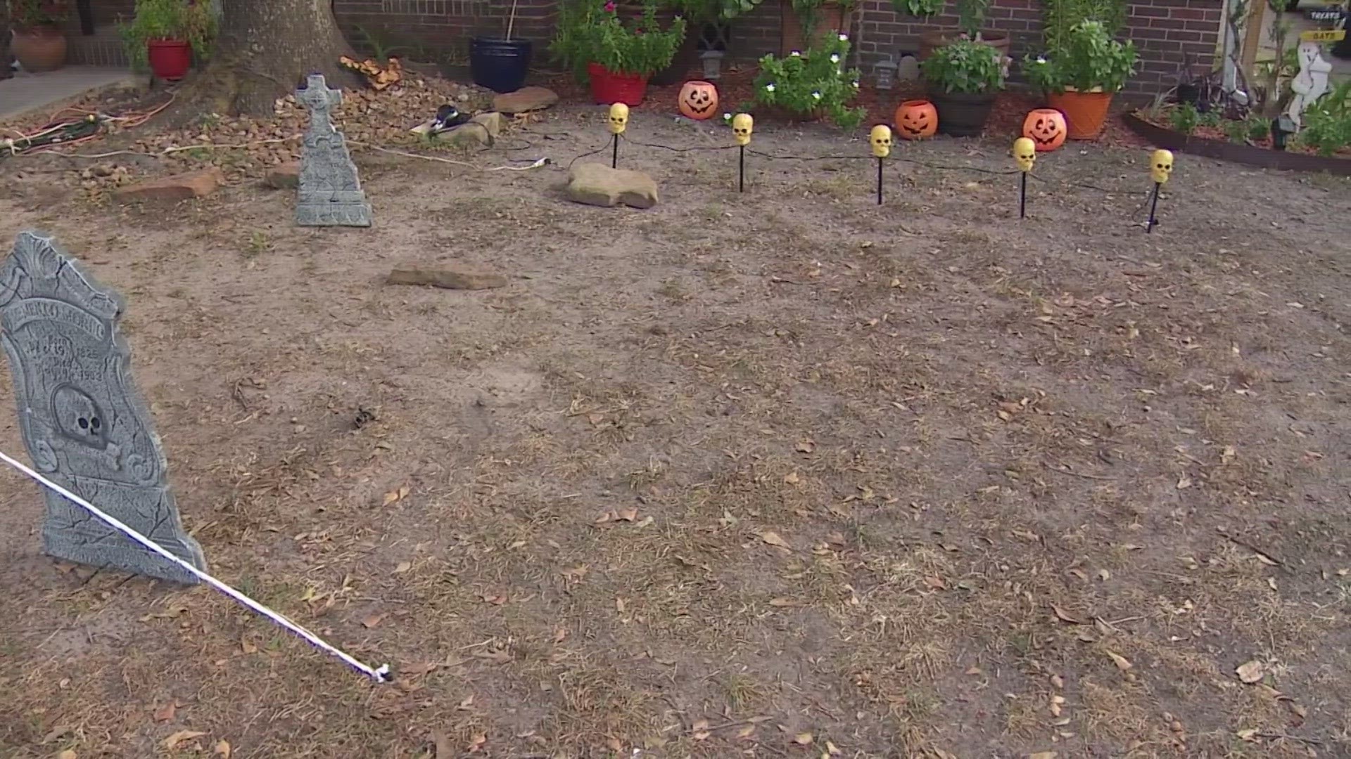 Hours after decorating their homes for Halloween, neighbors woke up to missing items from their front yards.