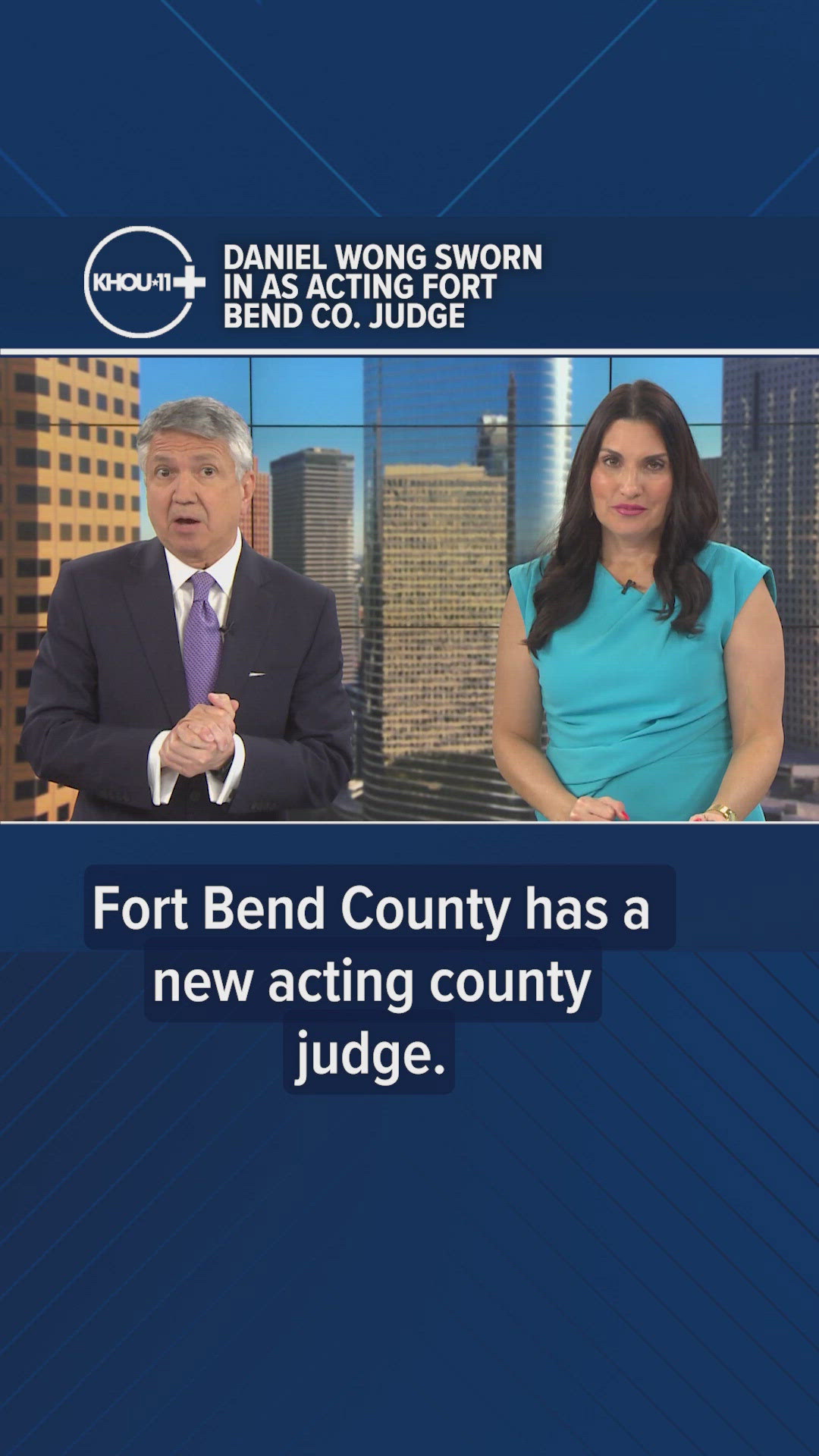 Daniel Wong sworn in as acting Fort Bend county judge | khou.com