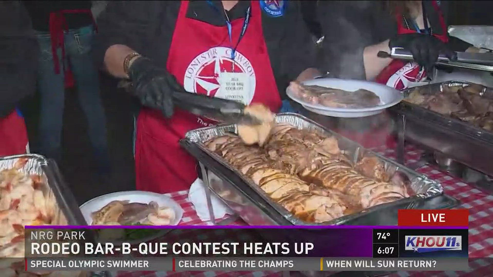 Tens of thousands of hungry Houston-area residents will pack into NRG Park this weekend for the World's Championship Bar-B-Que Contest.  It's the finger-lickin' good kickoff to the Houston Livestock Show and Rodeo.