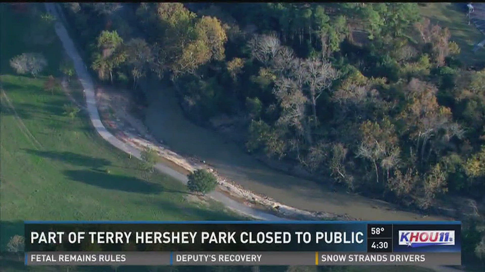 Part of Terry Hershey Park closed due to public safety concerns