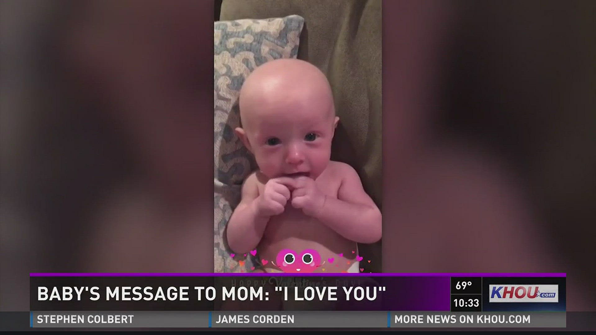 Little 4-month-old Kade from La Marque seems to say, "I love you!" to his mom.