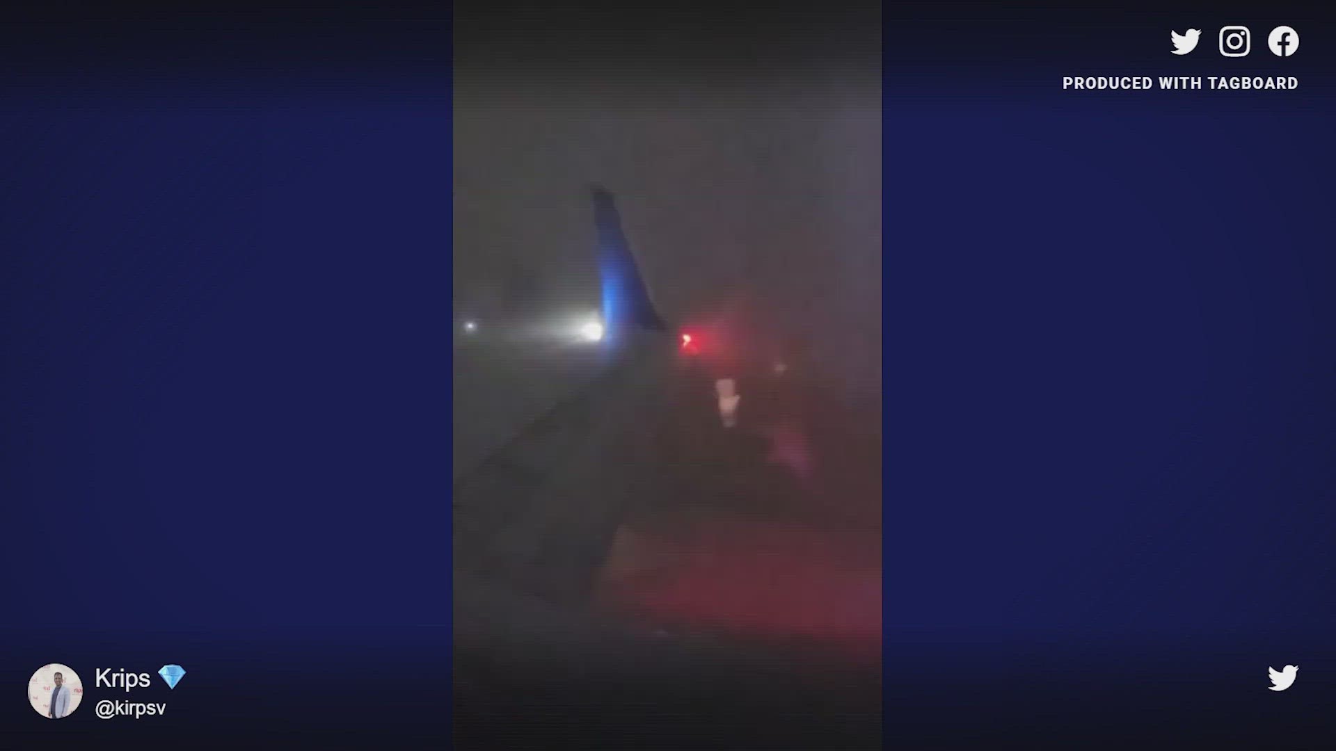 Passengers trying to fly out of Bush Airport are sharing video from their planes as they said they had to sit out the storms on the tarmac.