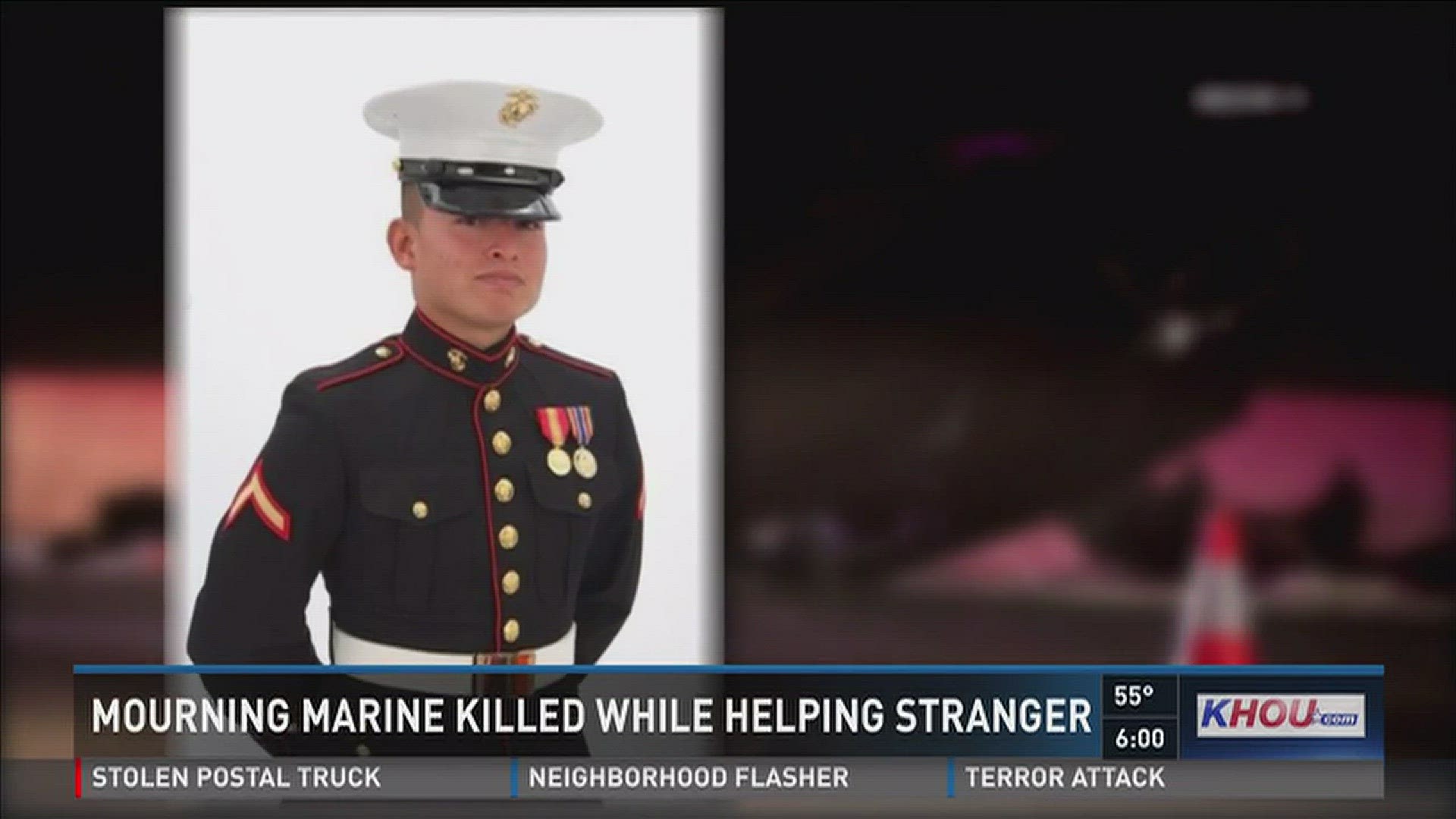 Humble Marine killed while helping driver in Calif. wreck | khou.com