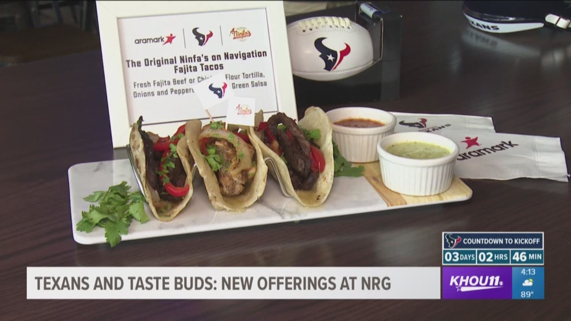 The Houston Texans have unveiled the new menu items to be served at NRG Stadium during home games this season.