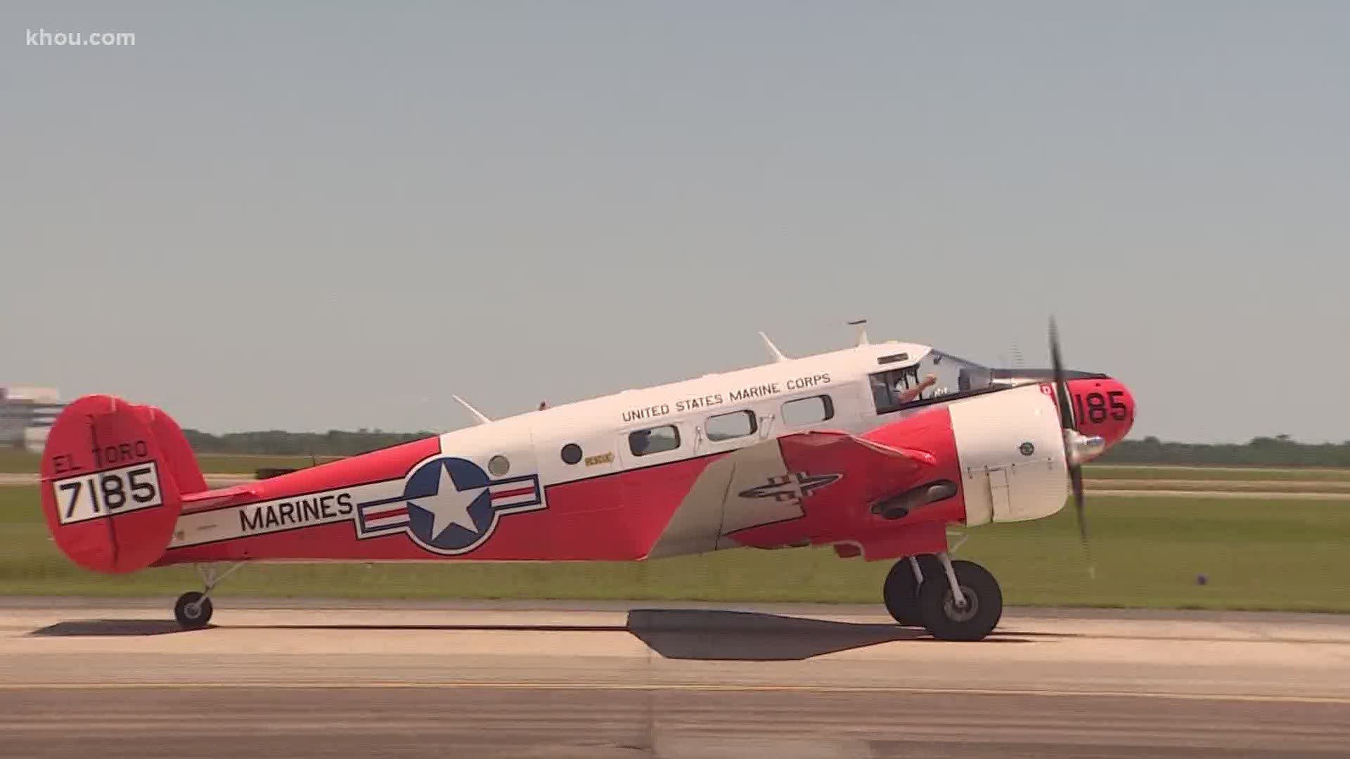 The Lone Star Flight Museum honored WWII veterans with its Fight to the Finish Fly Over.