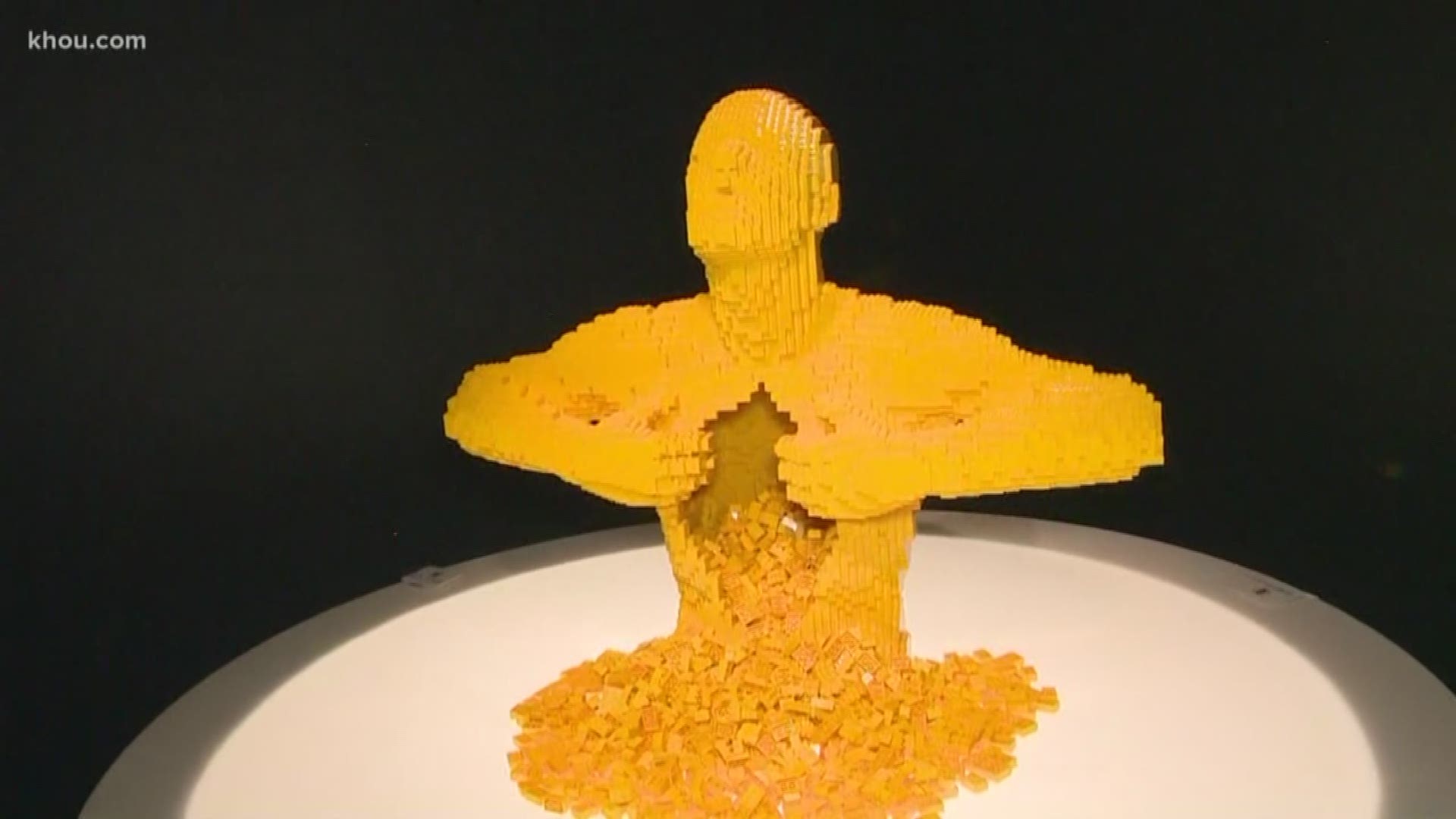 The world’s largest display of LEGO art is a must-see exhibit now open at the Houston Museum of Natural Science.