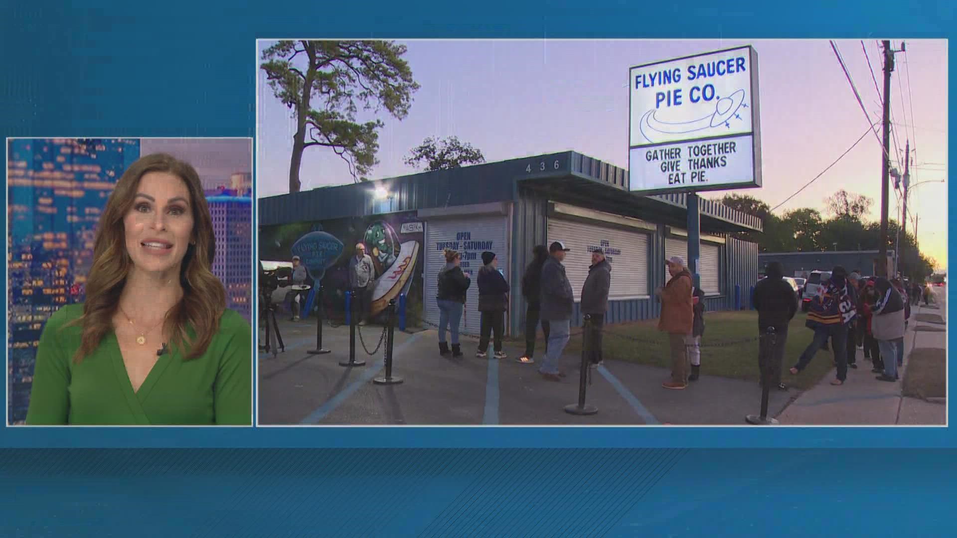Thanksgiving tradition Dozens camp out for Flying Saucer pies in north