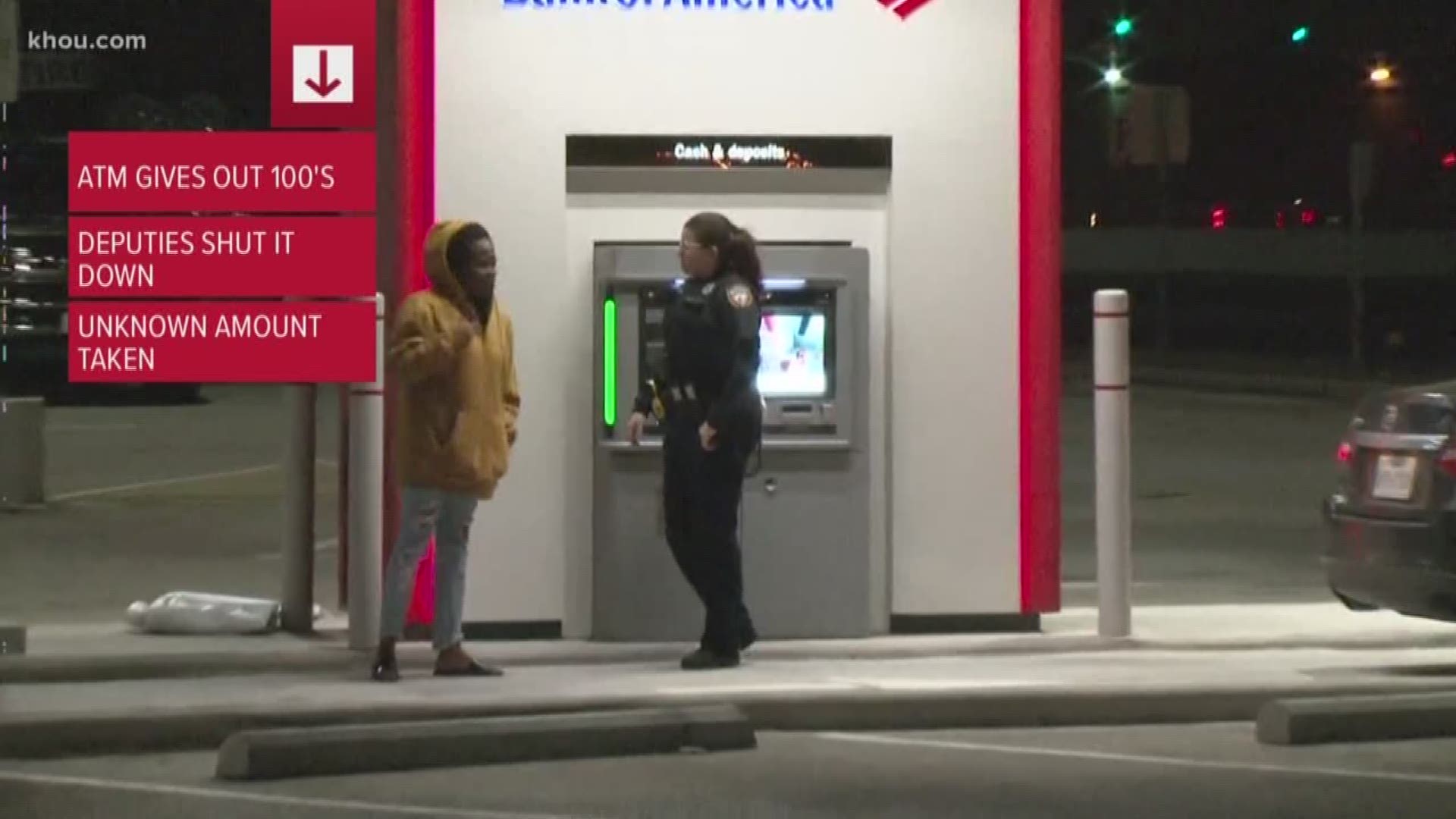 ATM accidentally dispenses 100 bills due to glitch
