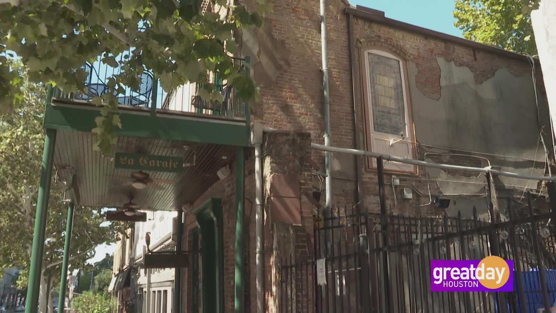 Said to be one of Houston's most haunted bars, La Carafe is Houston's oldest commercial building.