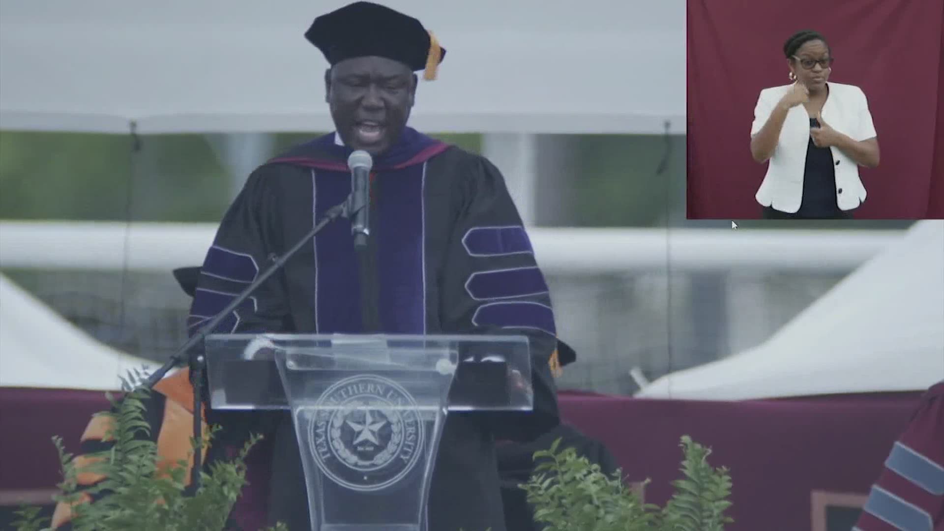It was graduation day at TSU, with civil rights attorney Ben Crump addressing students.