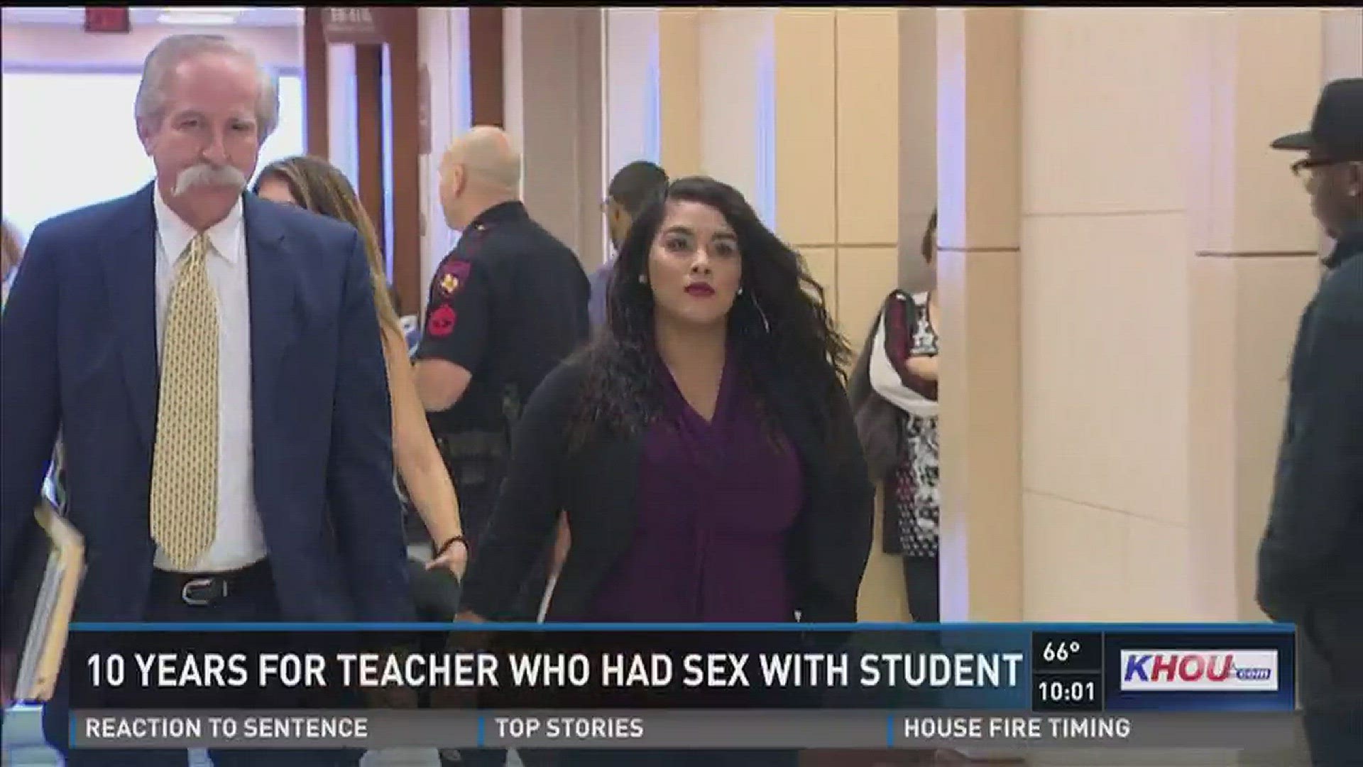 A former Harris County teacher will spend the next ten years in prison for having sex with her 13 year old student. The judge says hopefully the sentence will send a message to other teachers to keep their hands off of students.