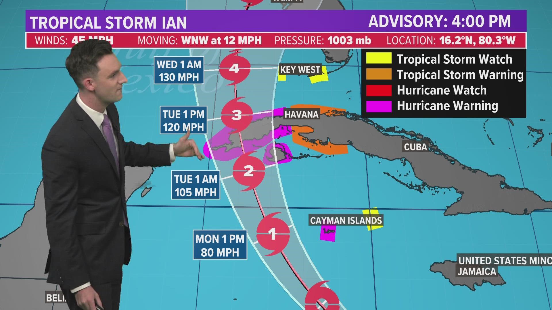 The state is under a state of emergency ahead of Tropical Storm Ian's landfall later this week.