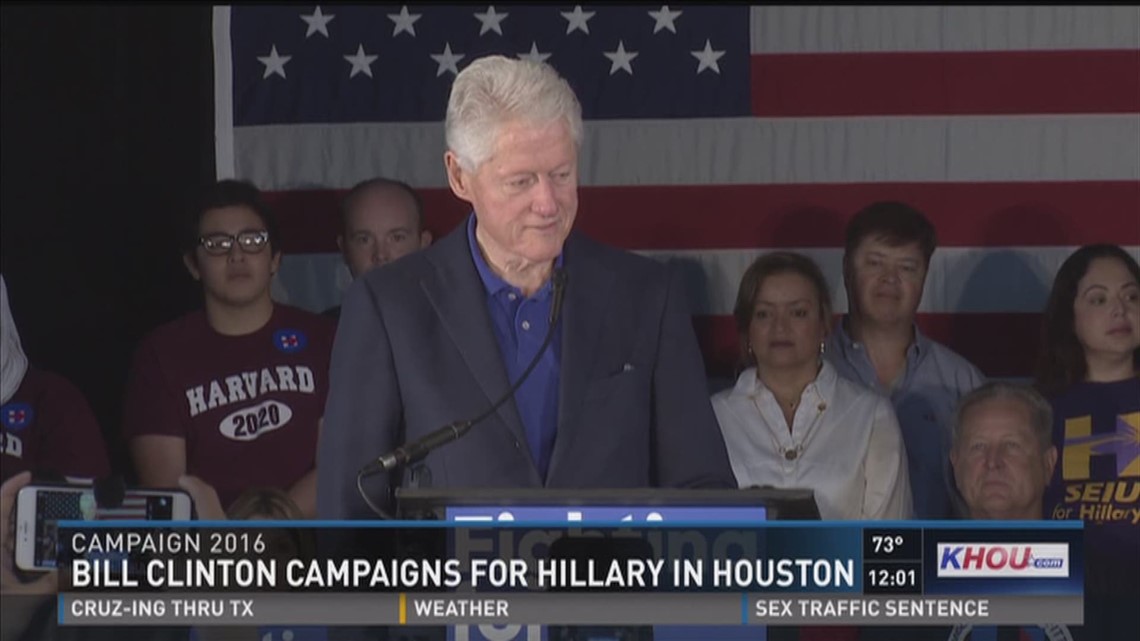Former President Bill Clinton addresses Hillary supporters | khou.com