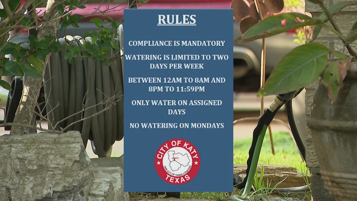 Katy, Texas water restrictions You can only water twice per week