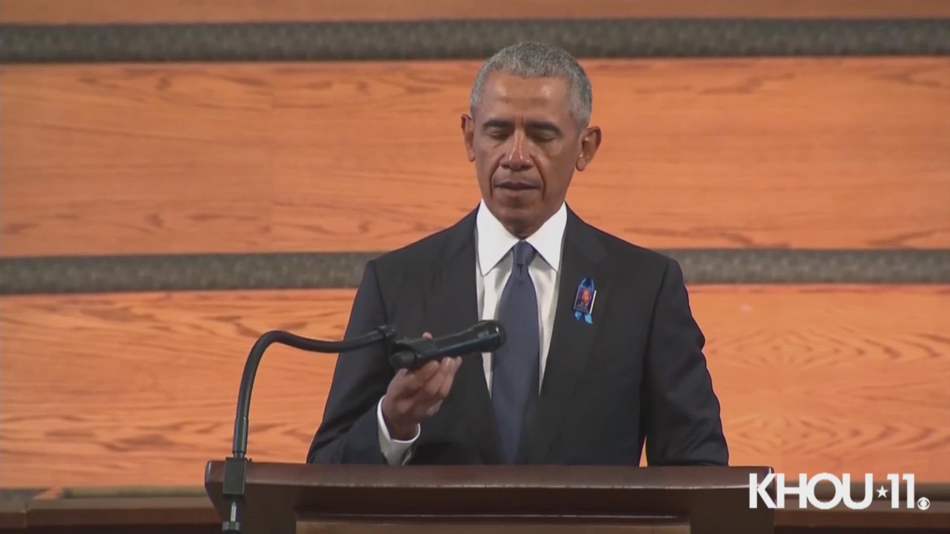 Former President Barack Obama delivered the eulogy reflecting on the legacy of Rep. John Lewis Thursday.