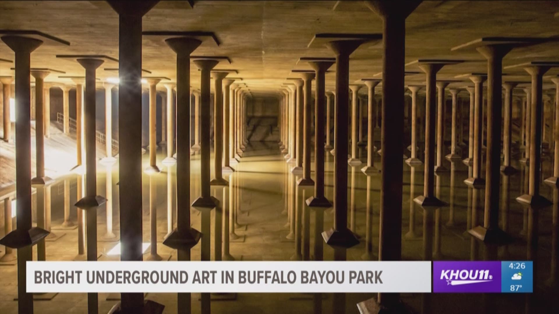 Buffalo Bayou Park is debuting a new art exhibit underground this weekend and it's located inside the park's cistern.  