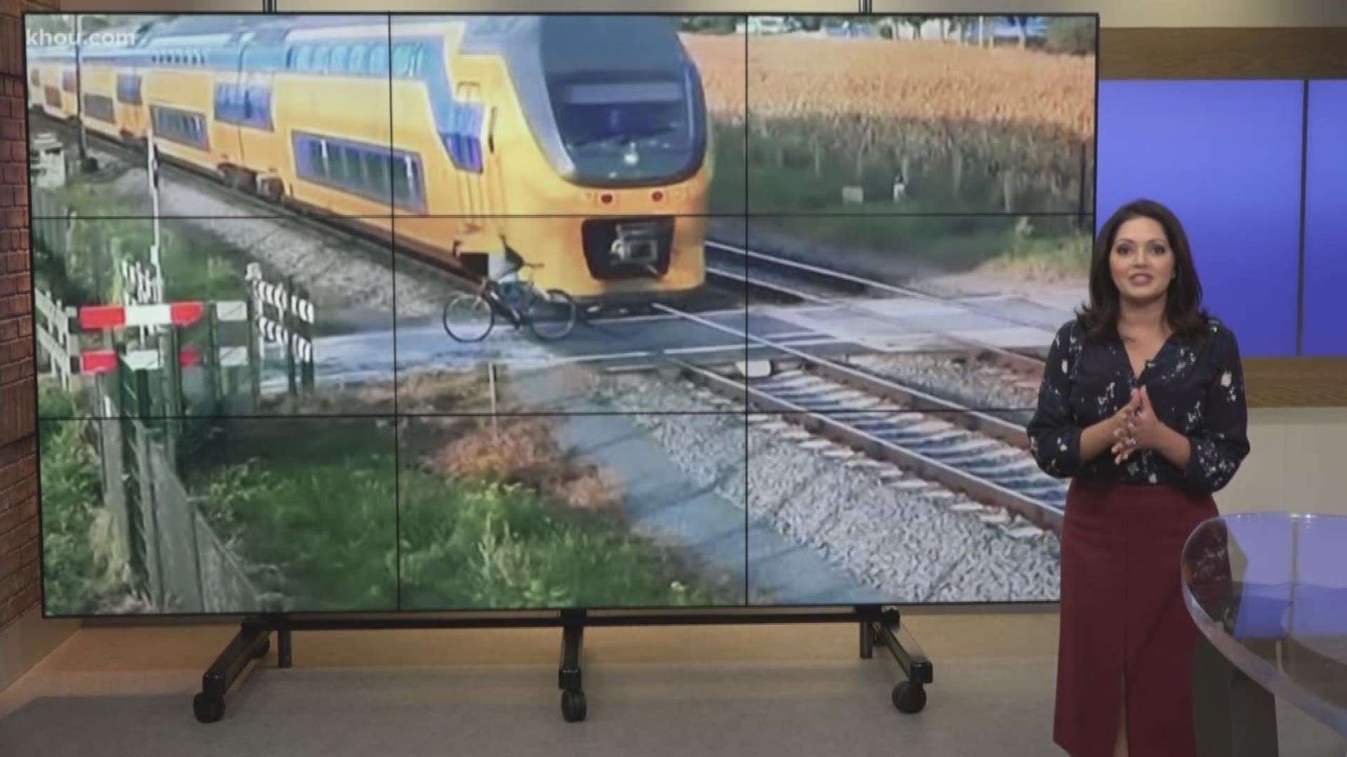 A close call was caught on camera in The Netherlands.