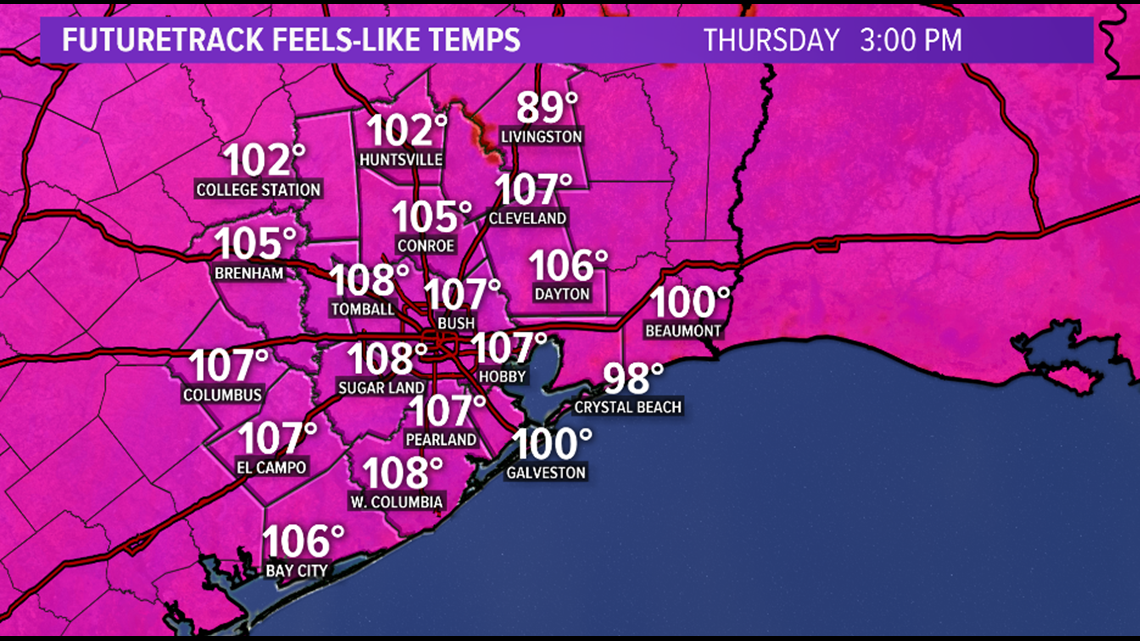 Heat wave moving into the Houston area