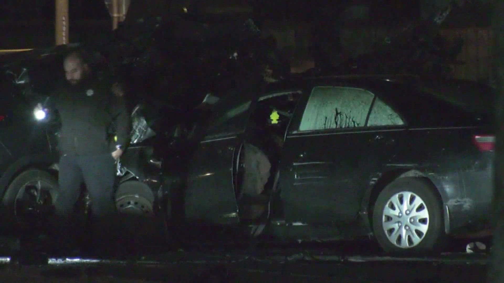 Four people were taken to the hospital after the crash according to the Harris County Sheriff's Office.