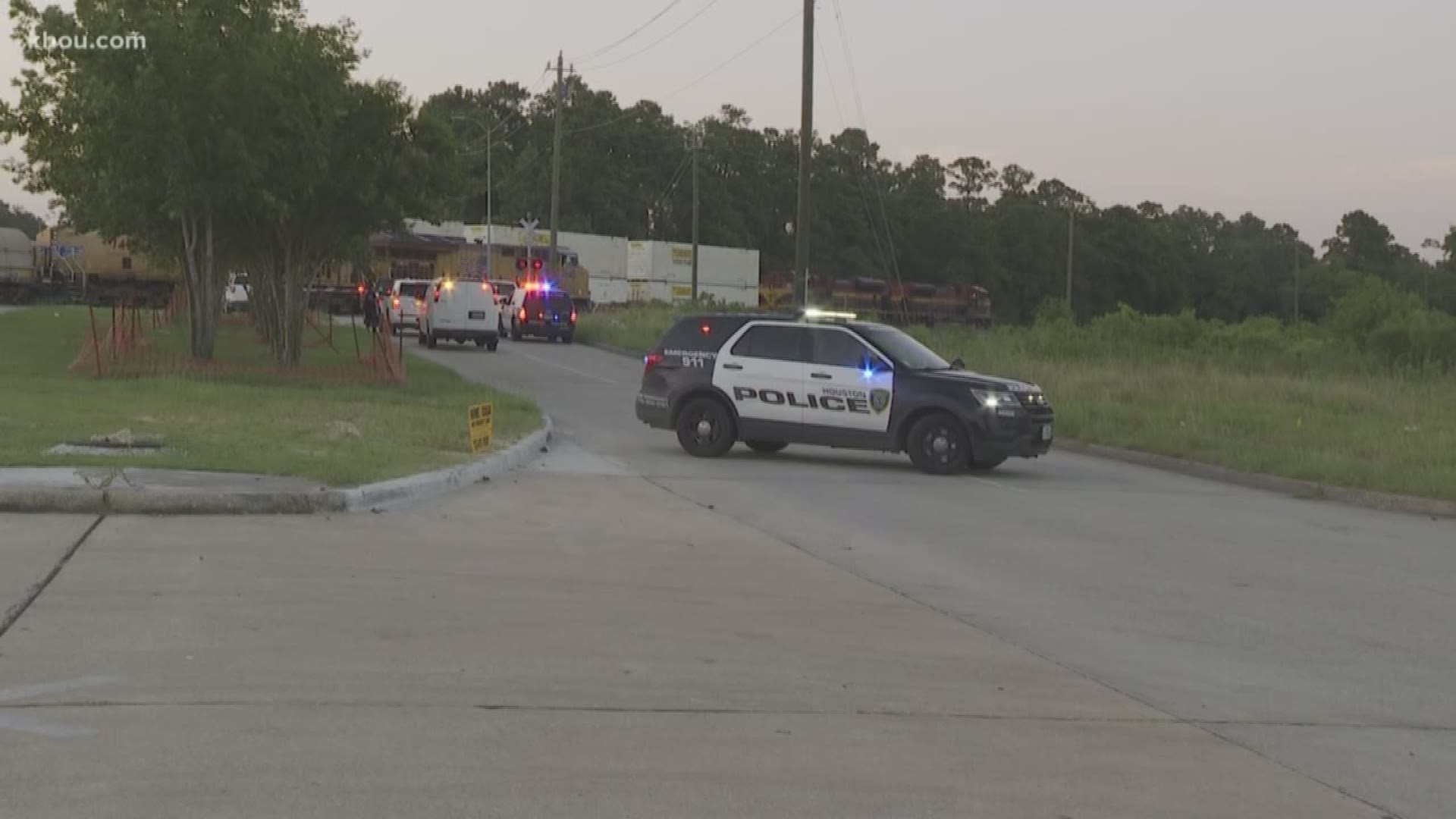 One person was struck and killed by a train Tuesday night in northeast Houston.