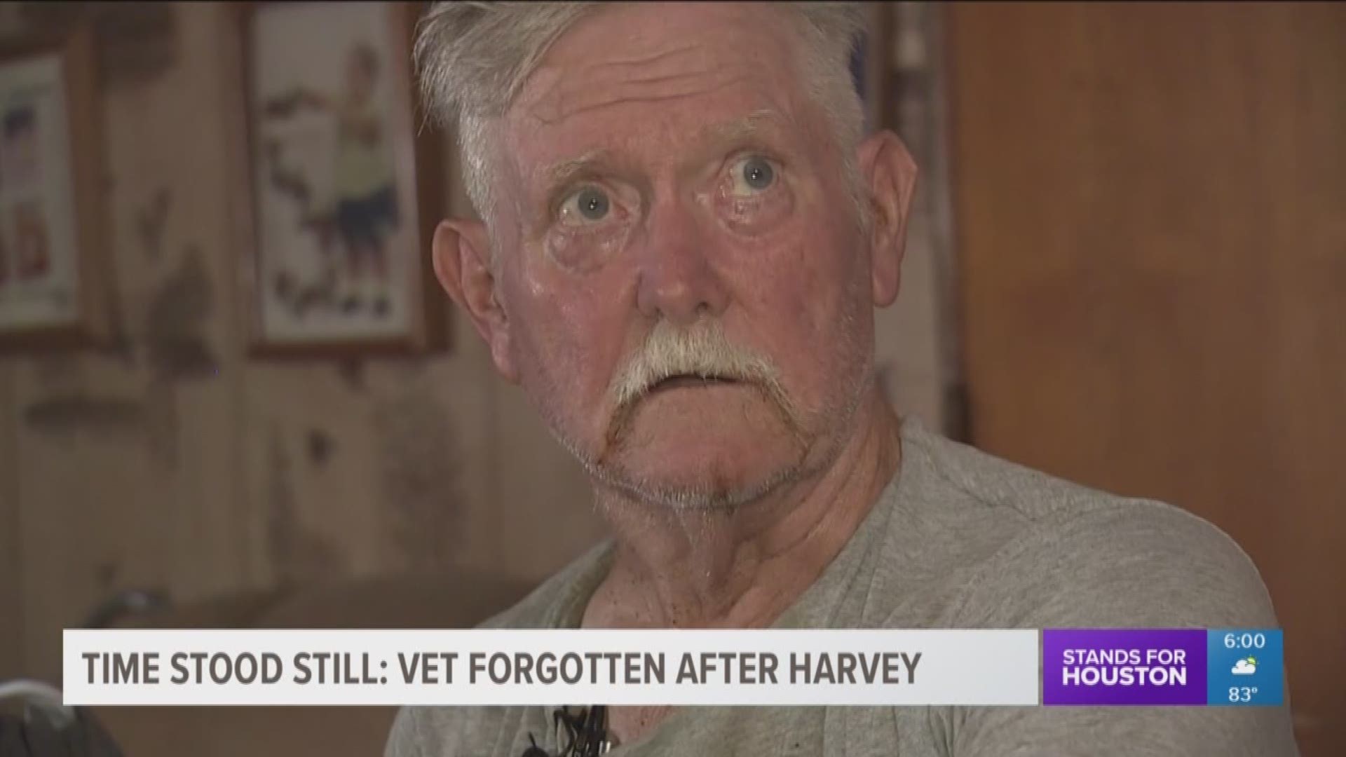 One veteran in Alvin says his home was never gutted or cleaned after Hurricane Harvey. His home is rotting.