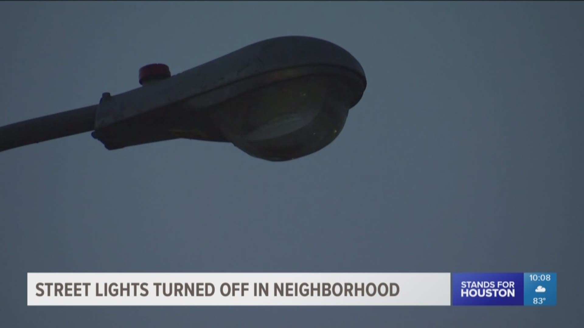 Residents living on Greensbrook Forest Drive are scared to walk outside their homes when it turns dark because their street lights won't turn on due to unpaid bills. 