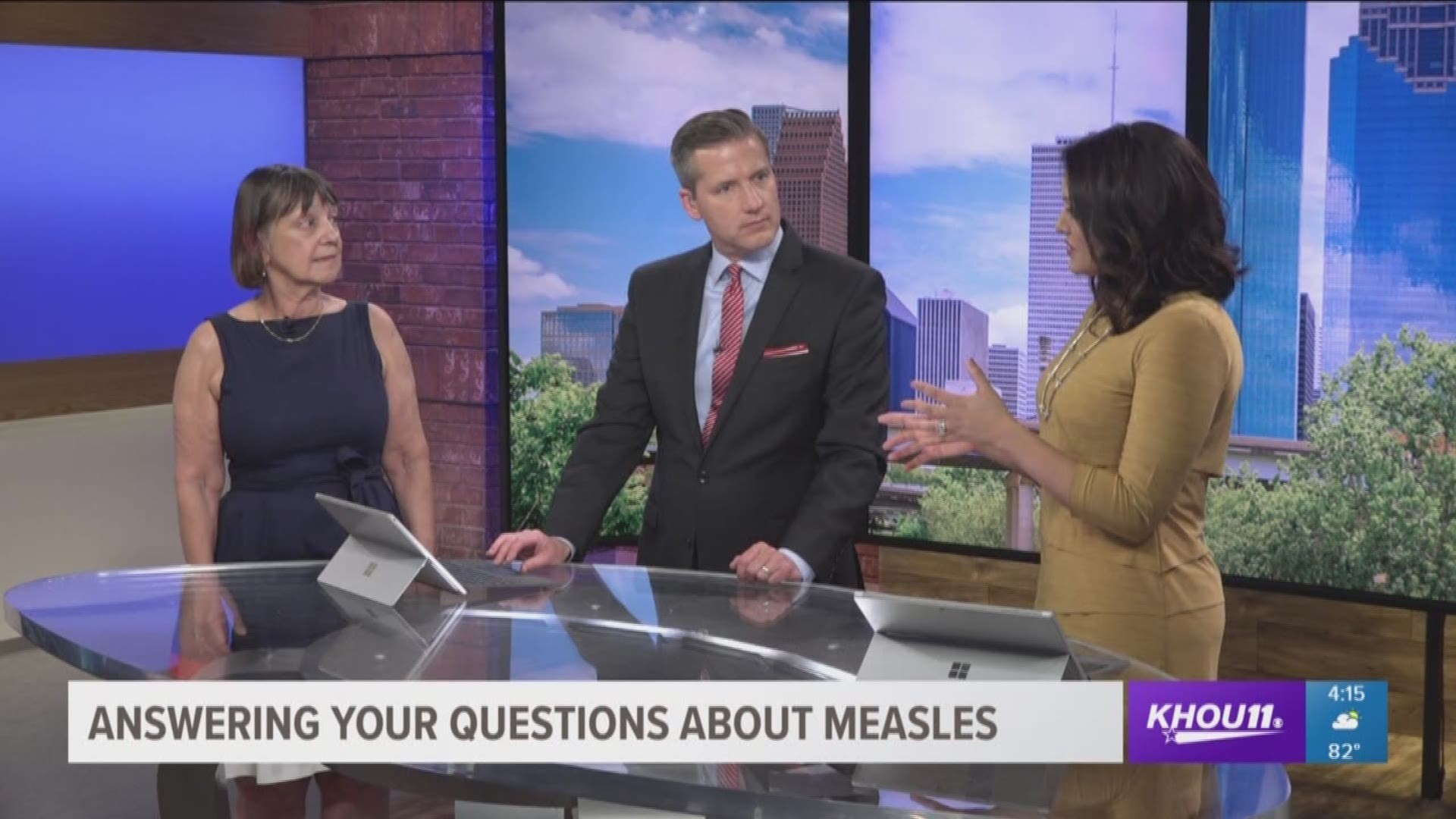 KHOU 11 anchors Rekha Muddaraj and Jason Bristol speak with Dr Catherine Troisi, an epidemiologist, about the measles virus and common questions parents and others may have.