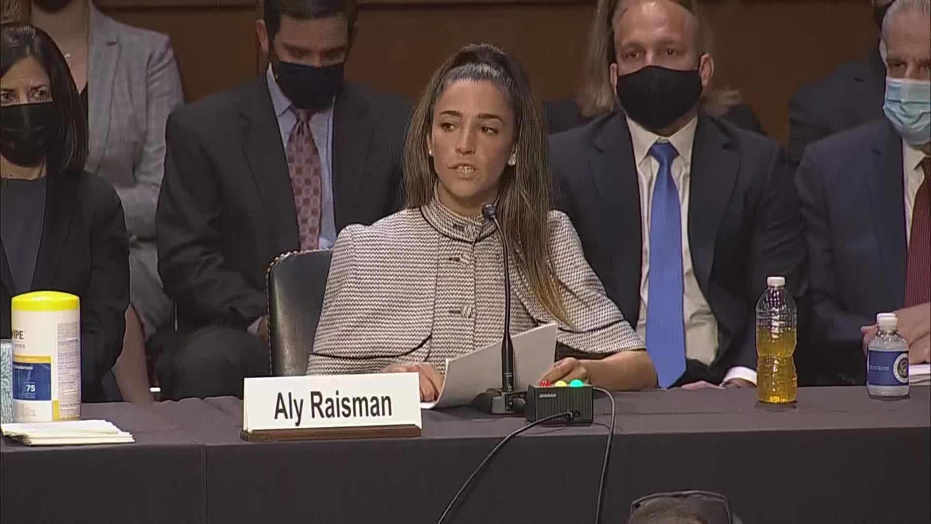Raisman said it “disgusts me” that they are still looking for answers six years after the original sexual allegations against Nassar were reported.