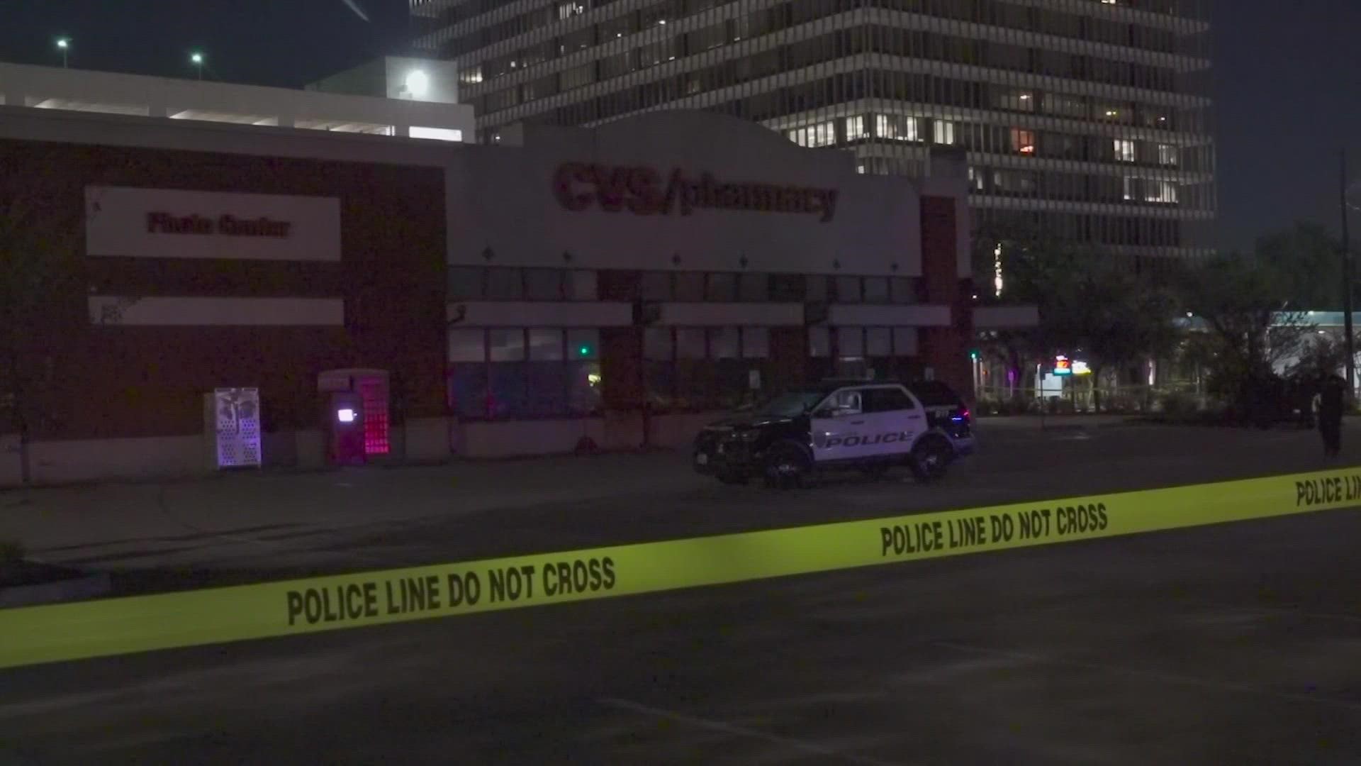 A man was killed in a shooting outside of a CVS Pharmacy in Midtown Sunday night, according to Houston police.
