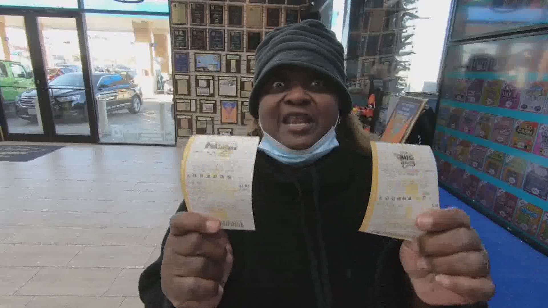 Houston-area residents bought lottery tickets Saturday night in hopes of hitting the Powerball jackpot, which is up to $640 million.