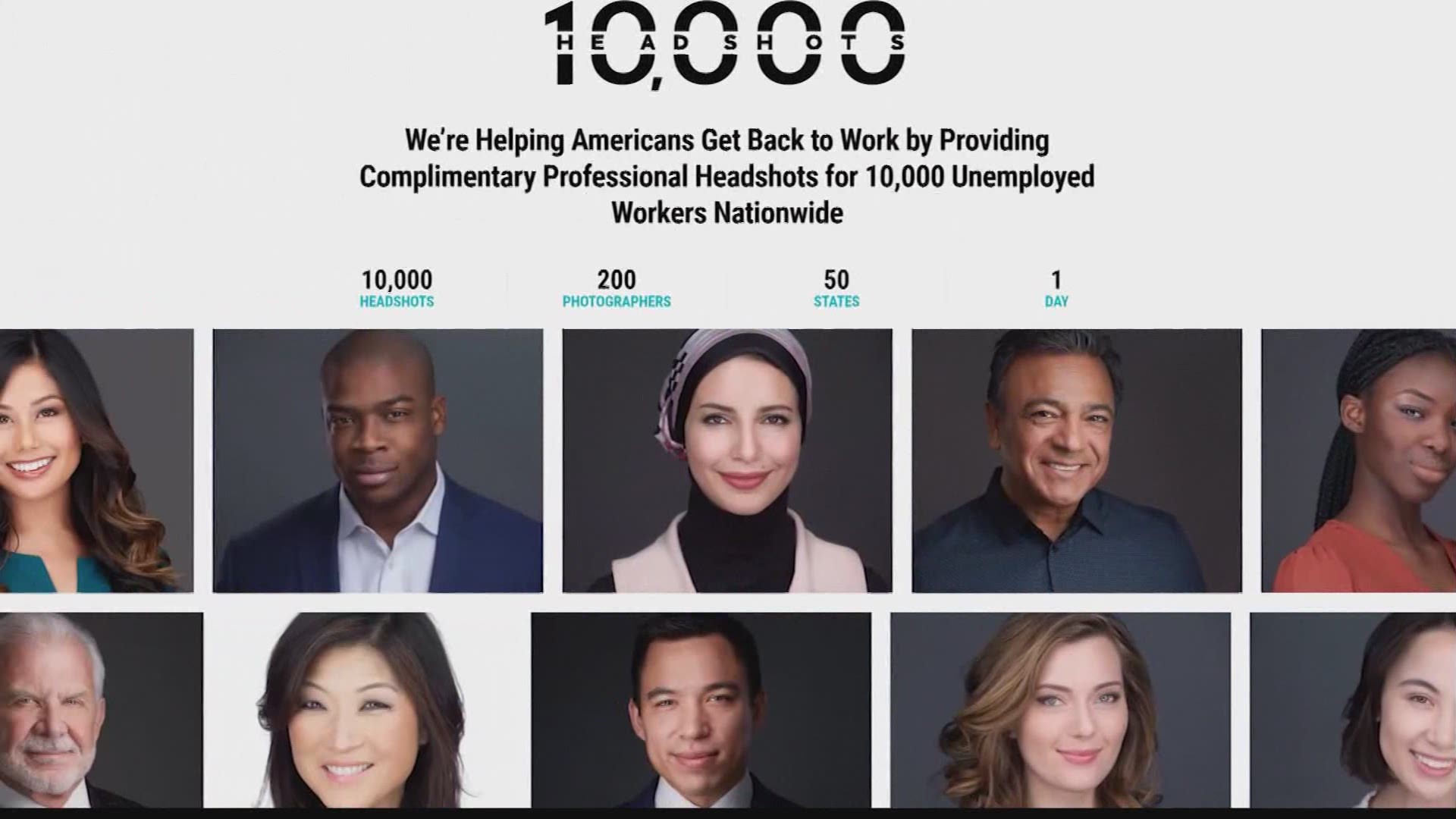 Headshot Booker is teaming with photographers across the U.S. to offer free head shots to 10,000 Americans who lost their jobs during the pandemic.