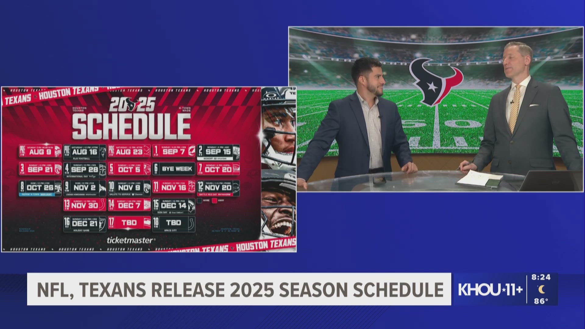 KHOU 11's Jason Bristol and Luis Ortiz go game by game, pointing out the must-watch matchups, big rivalries and games that could make or break the season.