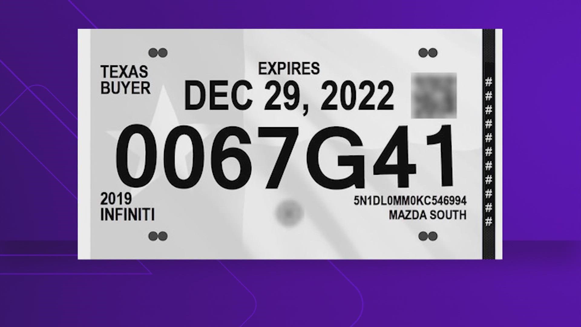 The Texas DMV revealed its redesigned tags with new security features in an effort to fight counterfeit tags.