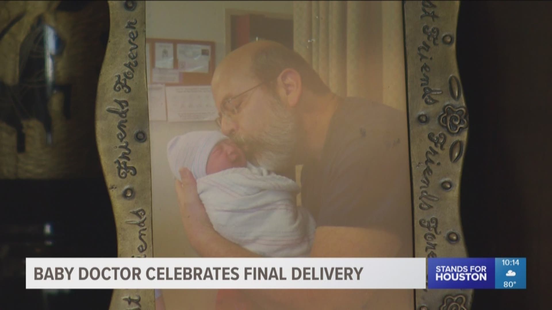 Cameras were rolling at Memorial Hermann hospital after a doctor delivered his 9,000th and final baby.