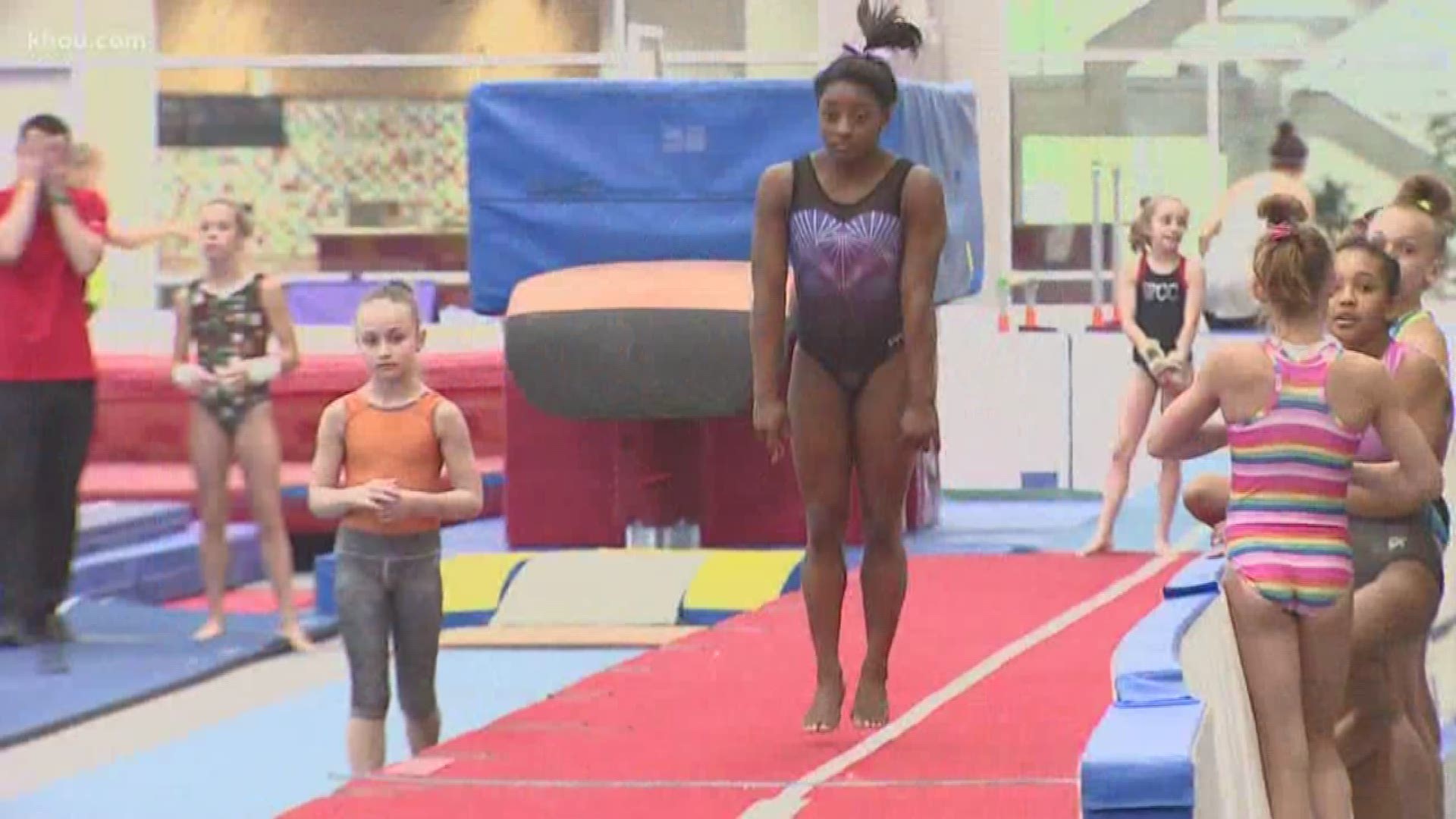 Olympic gold medalist Simone Biles is preparing for the GK Classic, performing moves many have never seen before.