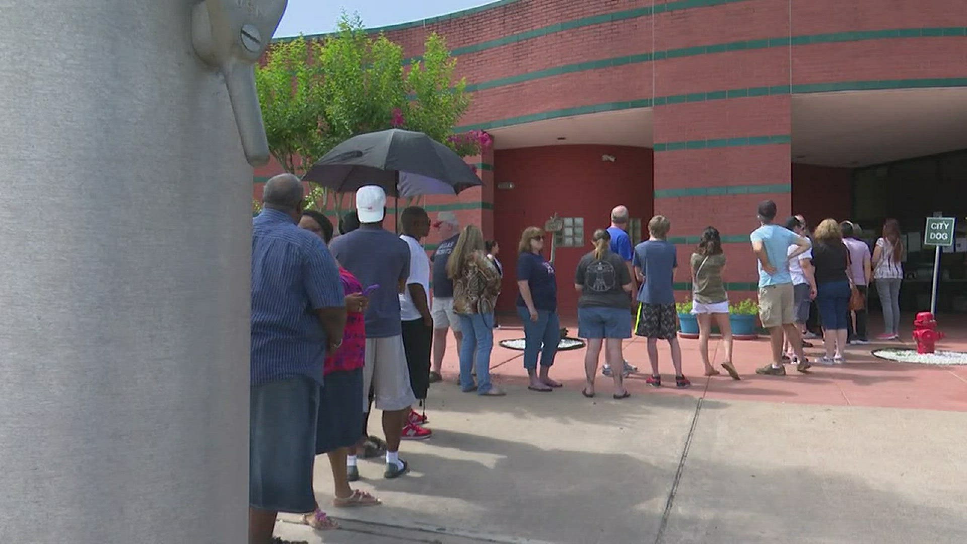 The Harris County Animal Shelter saw an overwhelming response on Saturday as people lined up outside to adopt after dozens of puppies were brought in on Thursday.